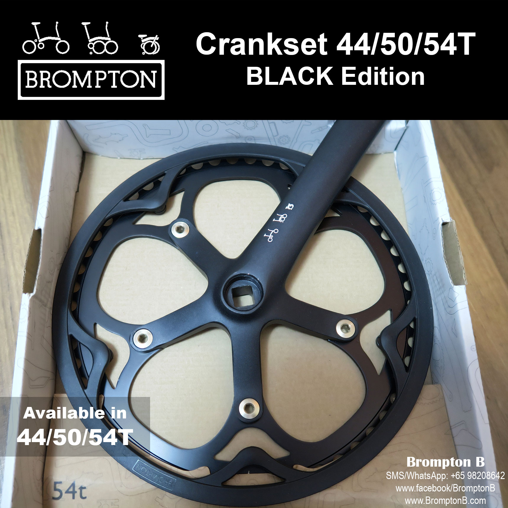 BROMPTON Crankset (Black/Silver) - Image 2
