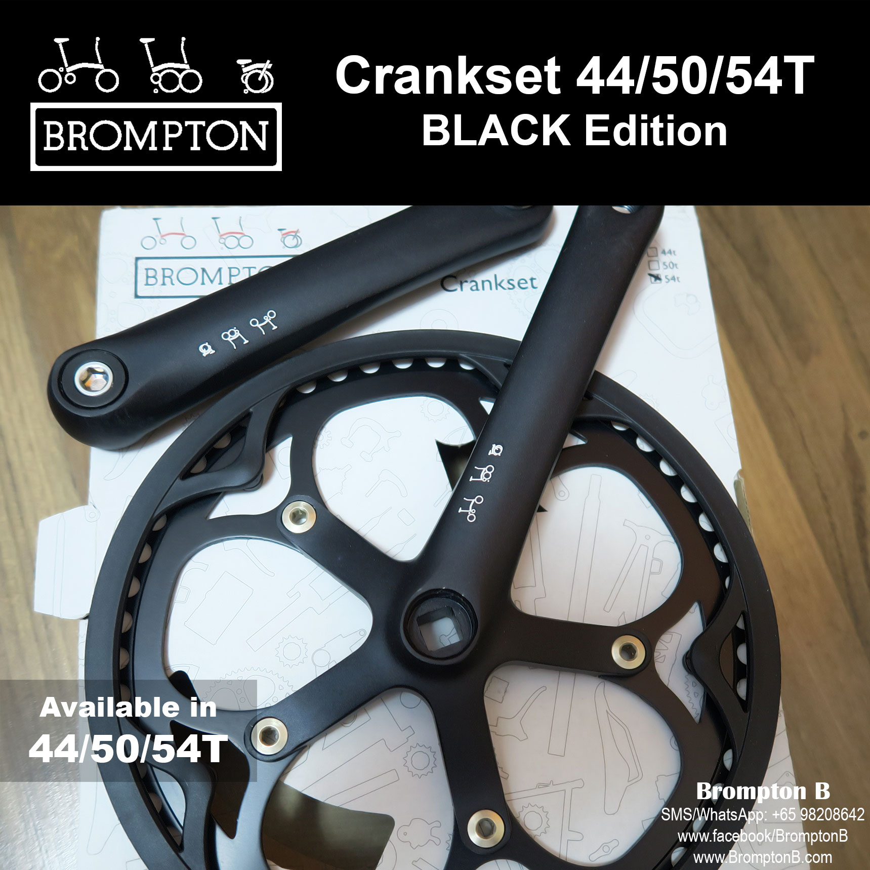 BROMPTON Crankset (Black/Silver)