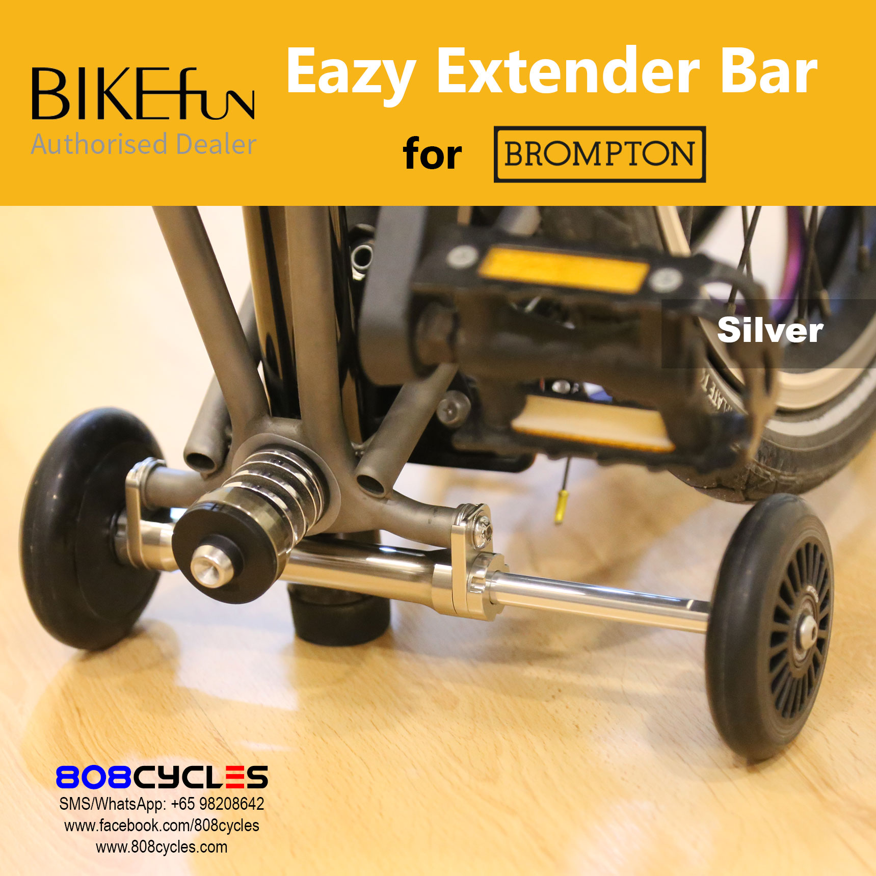 BIKEfun Extender Bar (for Brompton A/C Line) - Image 2