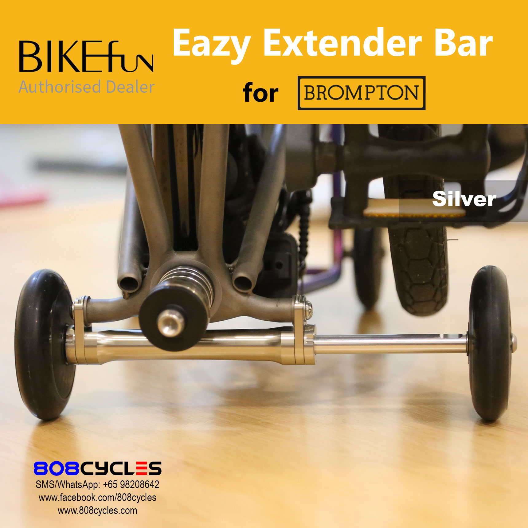 BIKEfun Extender Bar (for Brompton A/C Line) - Image 3