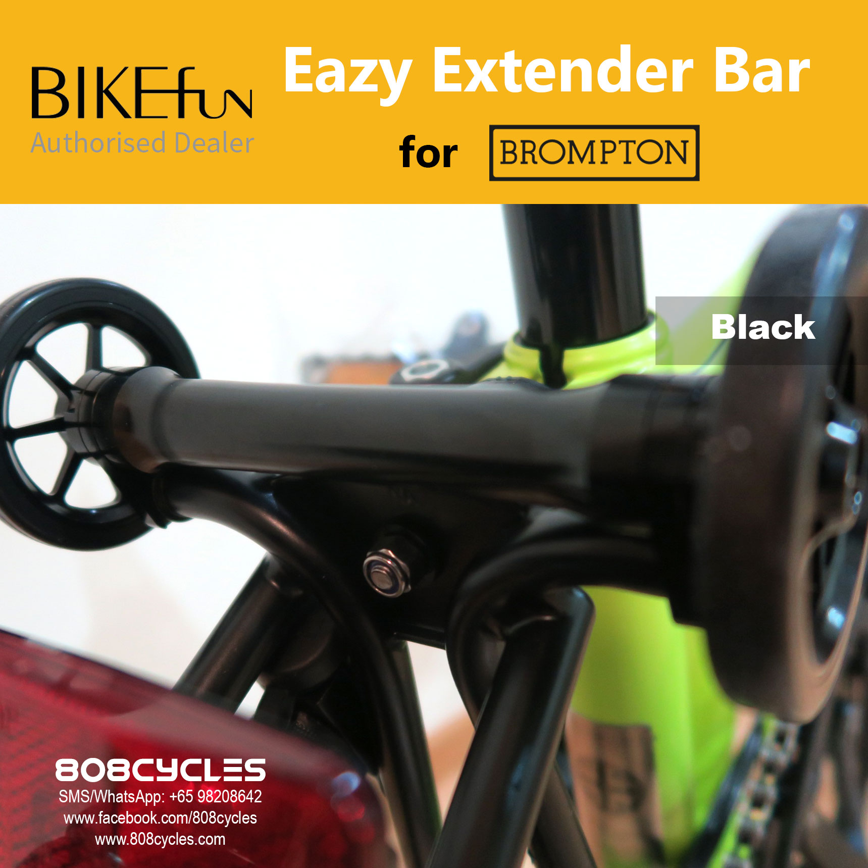 BIKEfun Extender Bar (for Brompton A/C Line) - Image 12