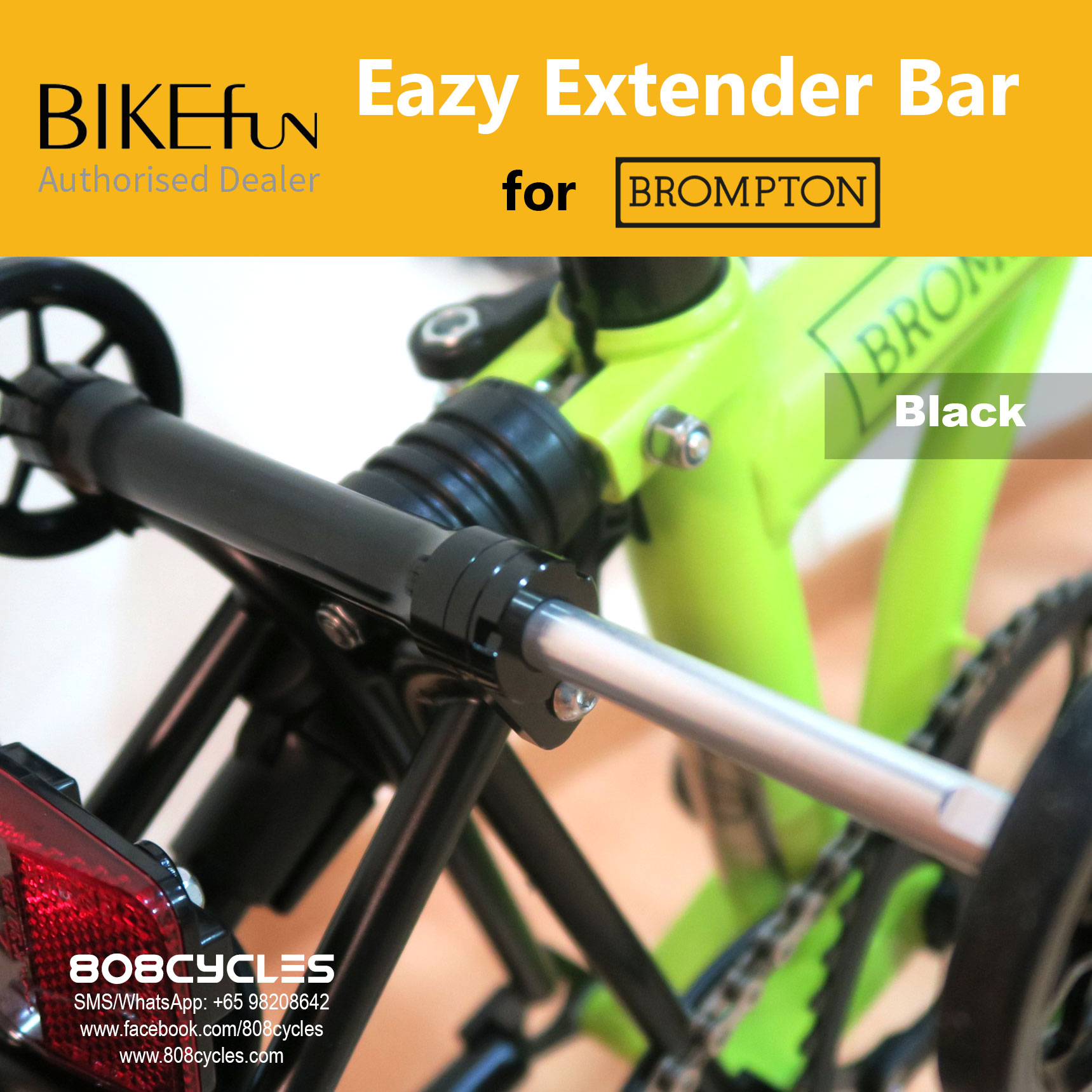 BIKEfun Extender Bar (for Brompton A/C Line) - Image 13