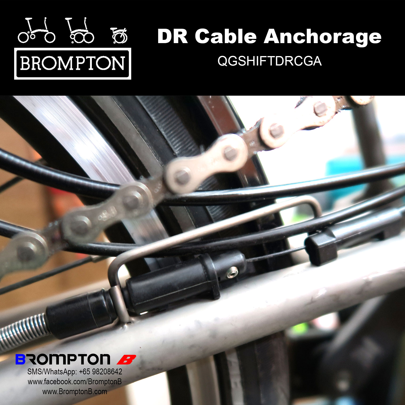 BROMPTON Deraileur Cable Anchorage for 2017 Integrated Shifter - Image 3