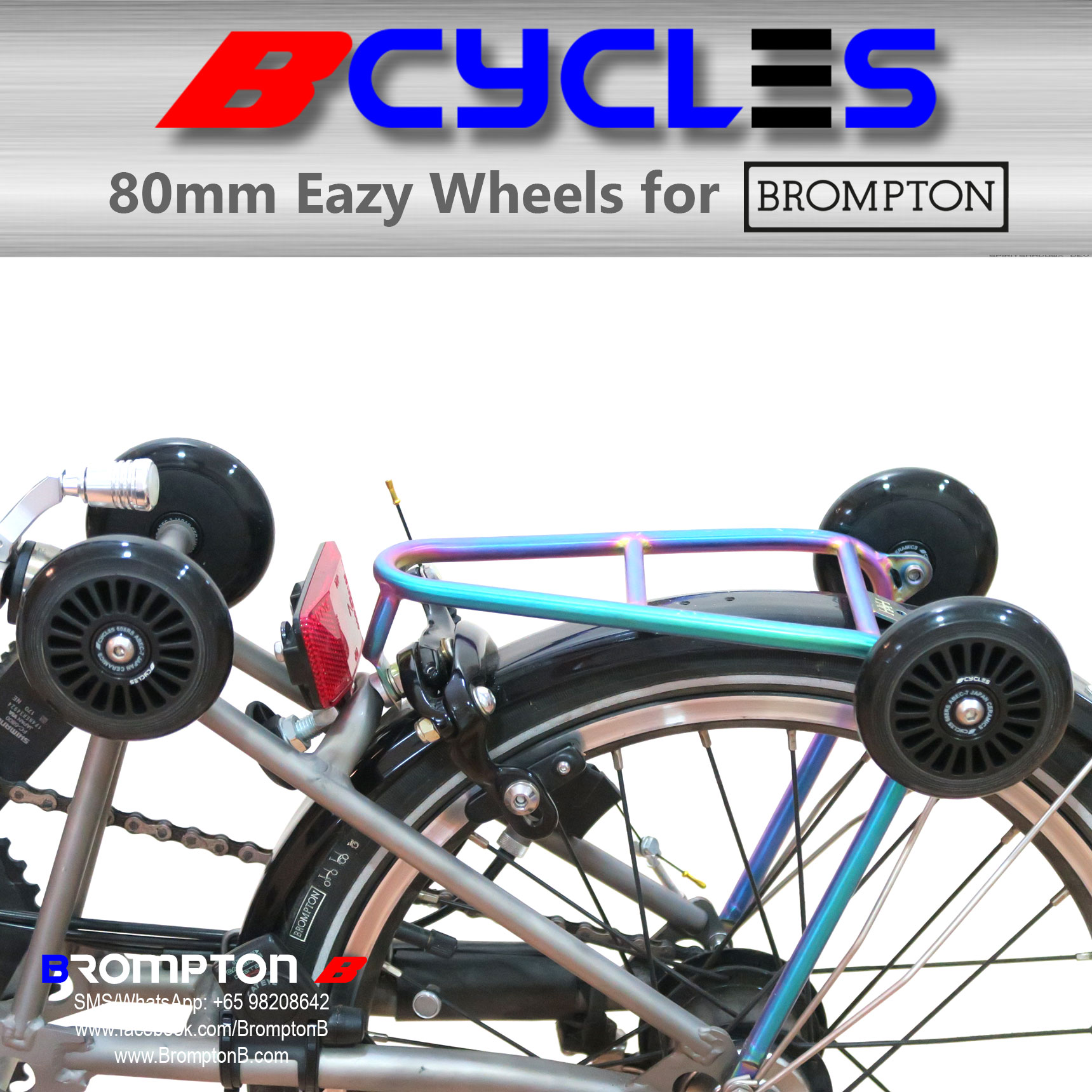 B-Cycles 80mm Eazy Wheels (for Bromptons) - Image 9