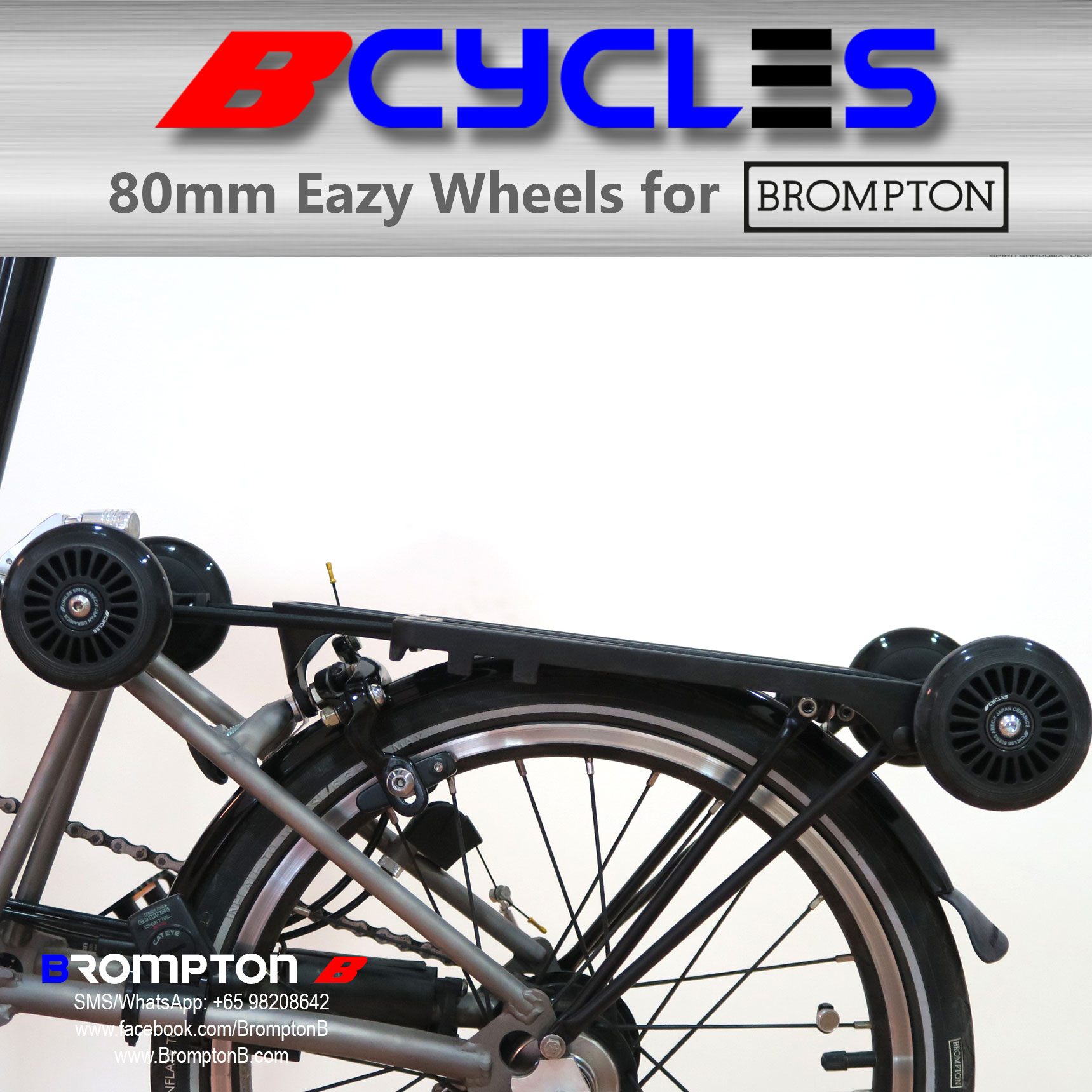 B-Cycles 80mm Eazy Wheels (for Bromptons) - Image 14