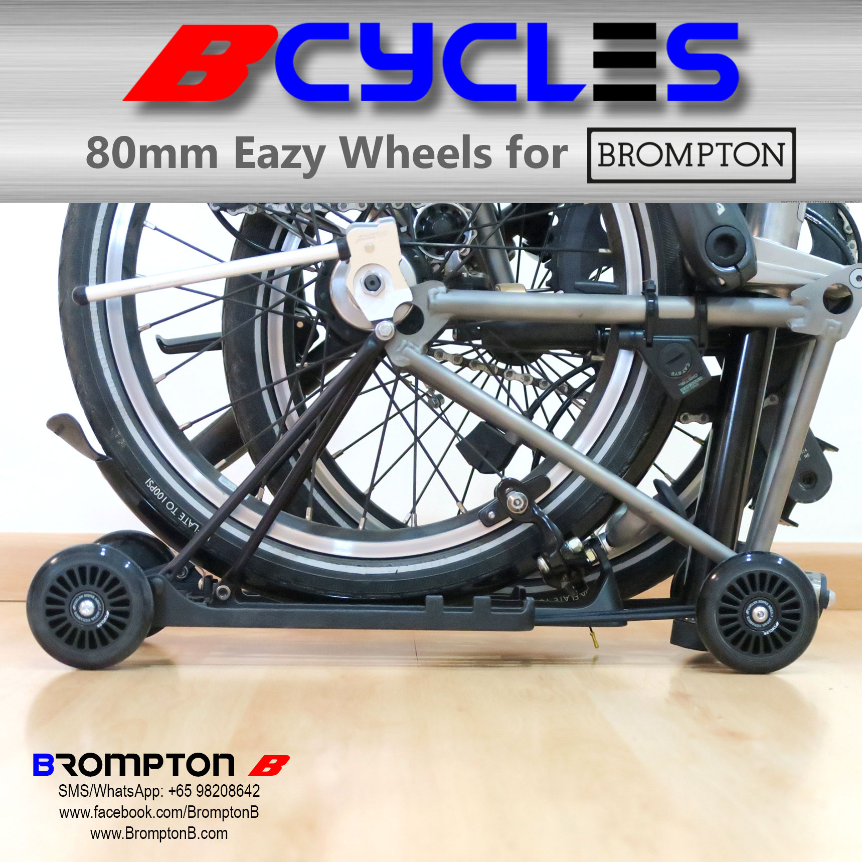 B-Cycles 80mm Eazy Wheels (for Bromptons) - Image 16