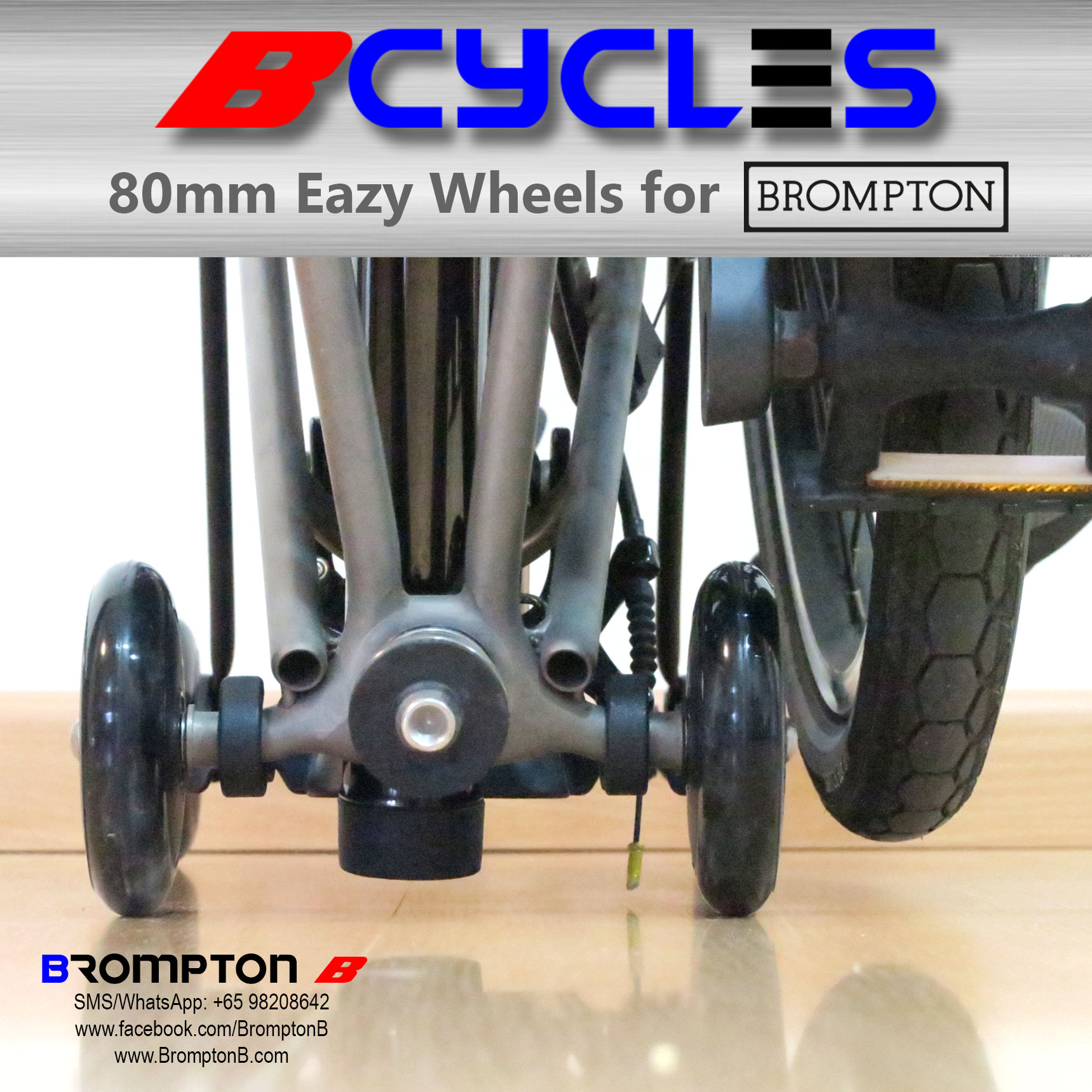 B-Cycles 80mm Eazy Wheels (for Bromptons) - Image 18