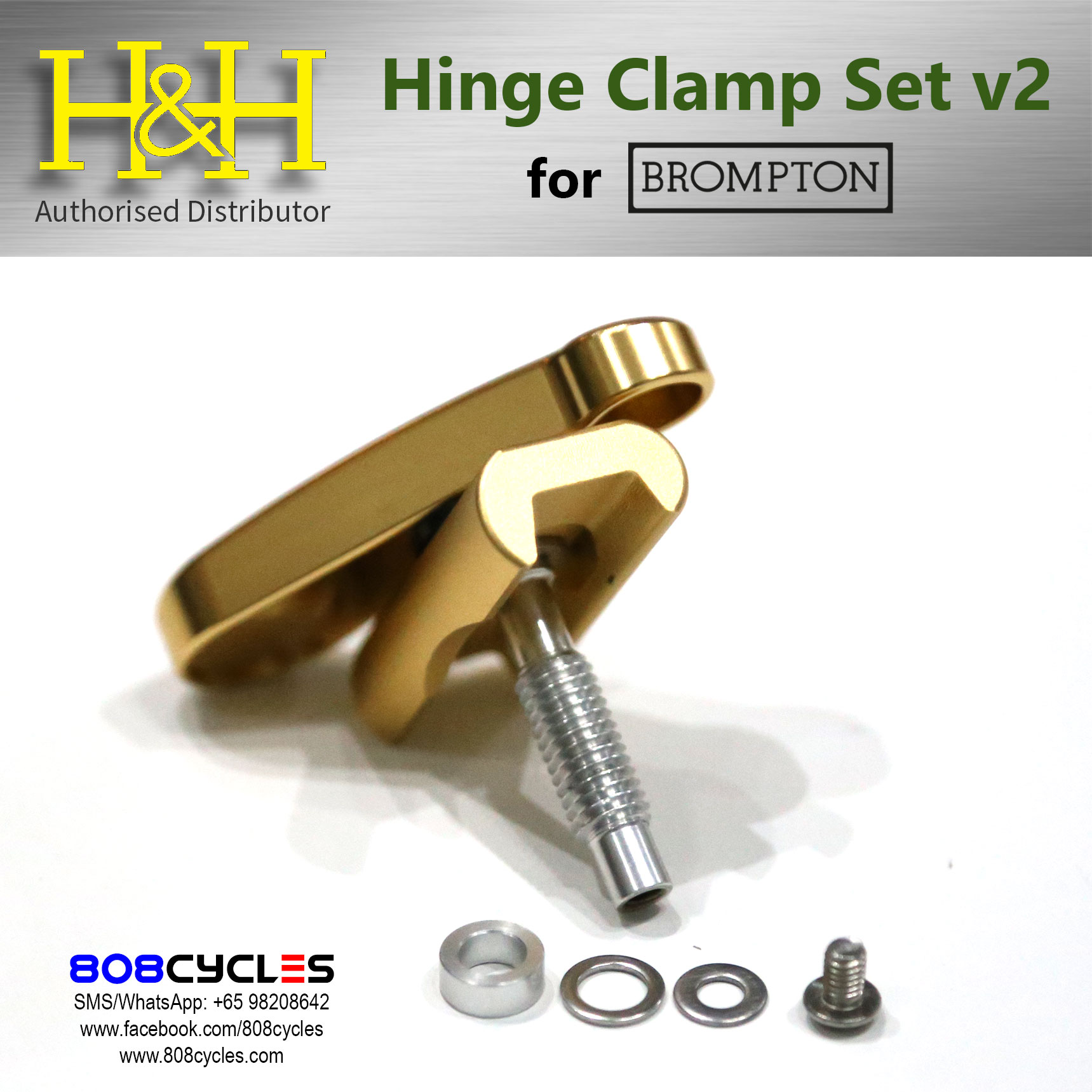 H&H Hinge Clamp Set (v2) for Bromptons - Image 15