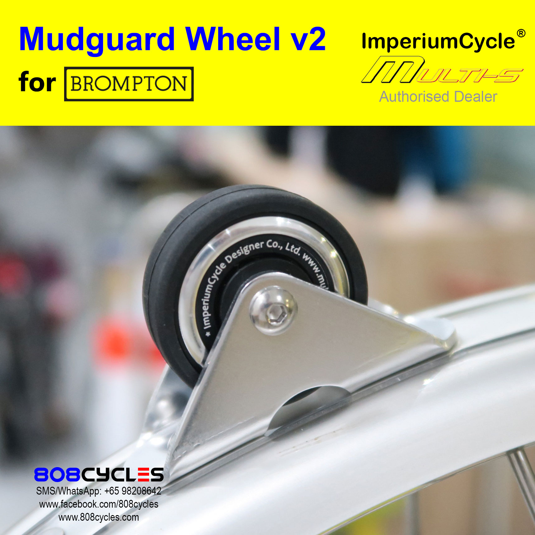 ImperiumCycle Mudguard Wheel v2 (for old-gen Brompton L-types)
