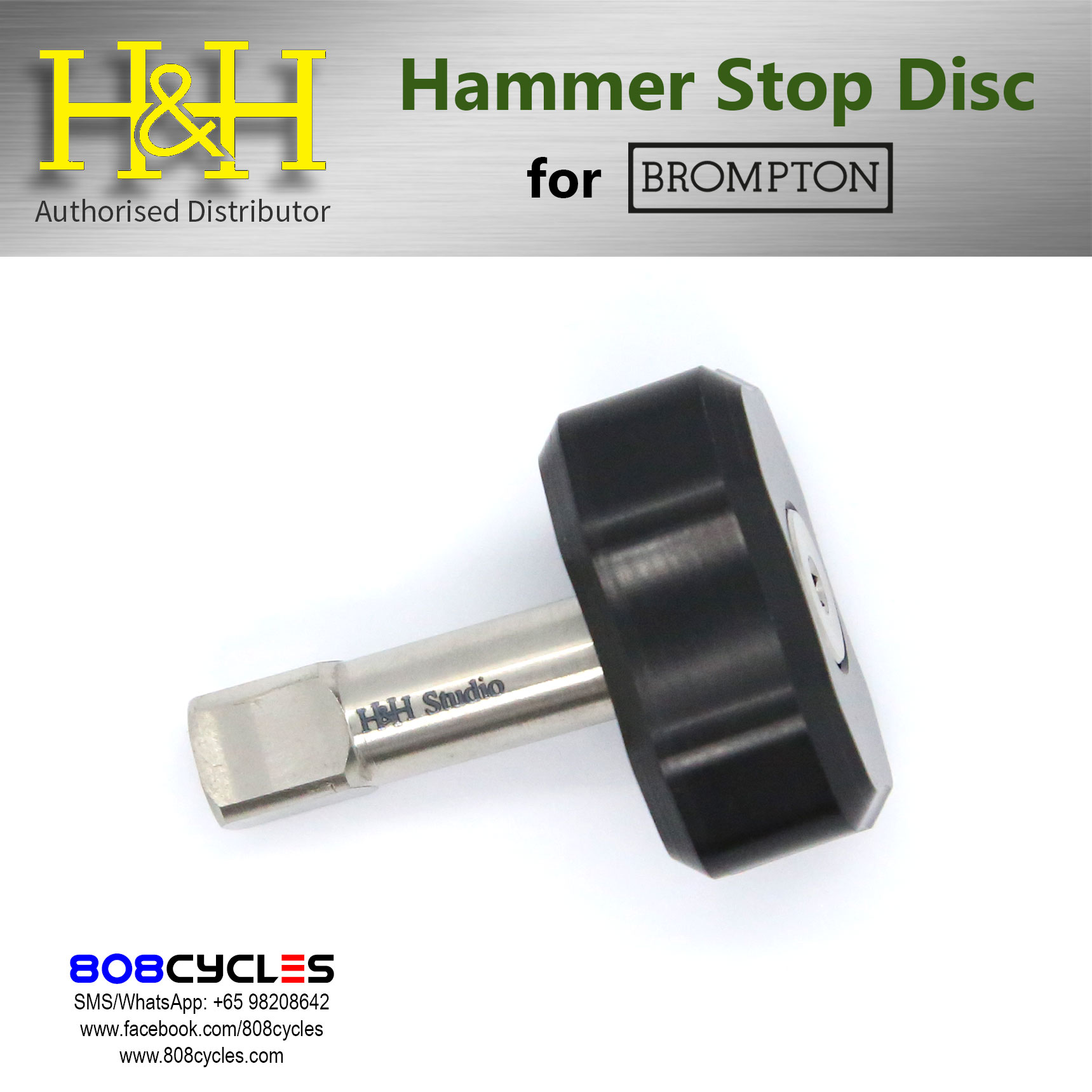 H&H "Hammer" Stop Disc for Bromptons - Image 4
