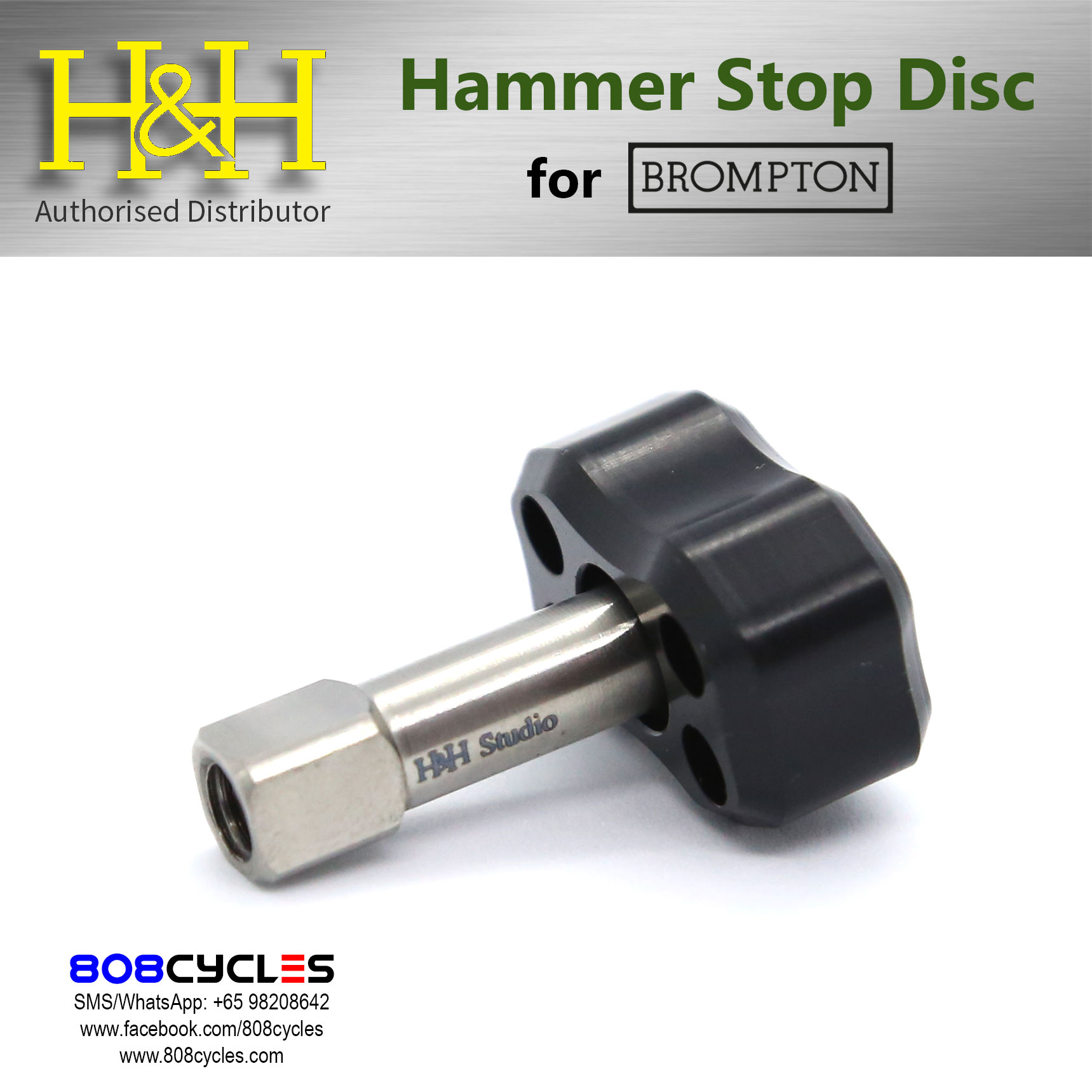 H&H "Hammer" Stop Disc for Bromptons - Image 5