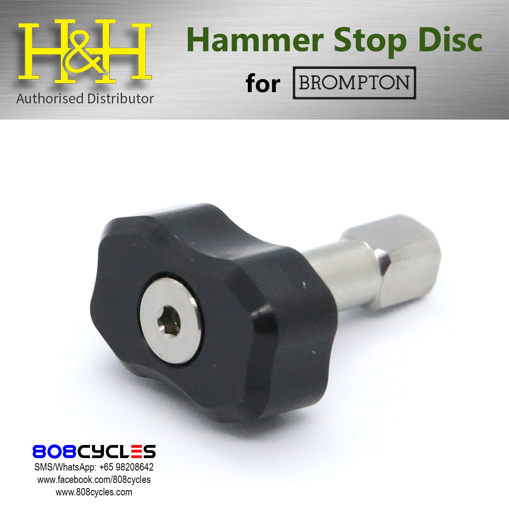 H&H "Hammer" Stop Disc for Bromptons - Image 6