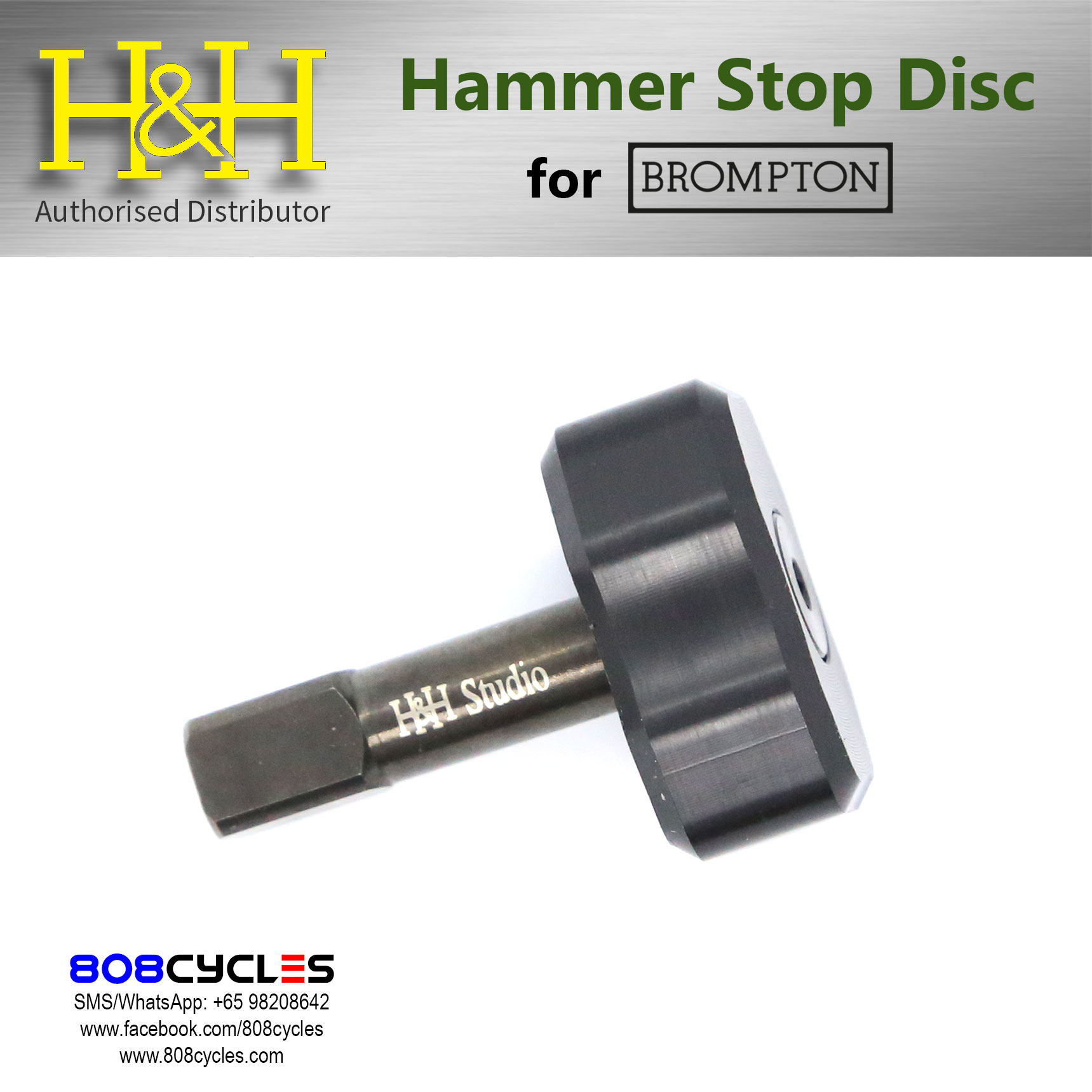 H&H "Hammer" Stop Disc for Bromptons - Image 7