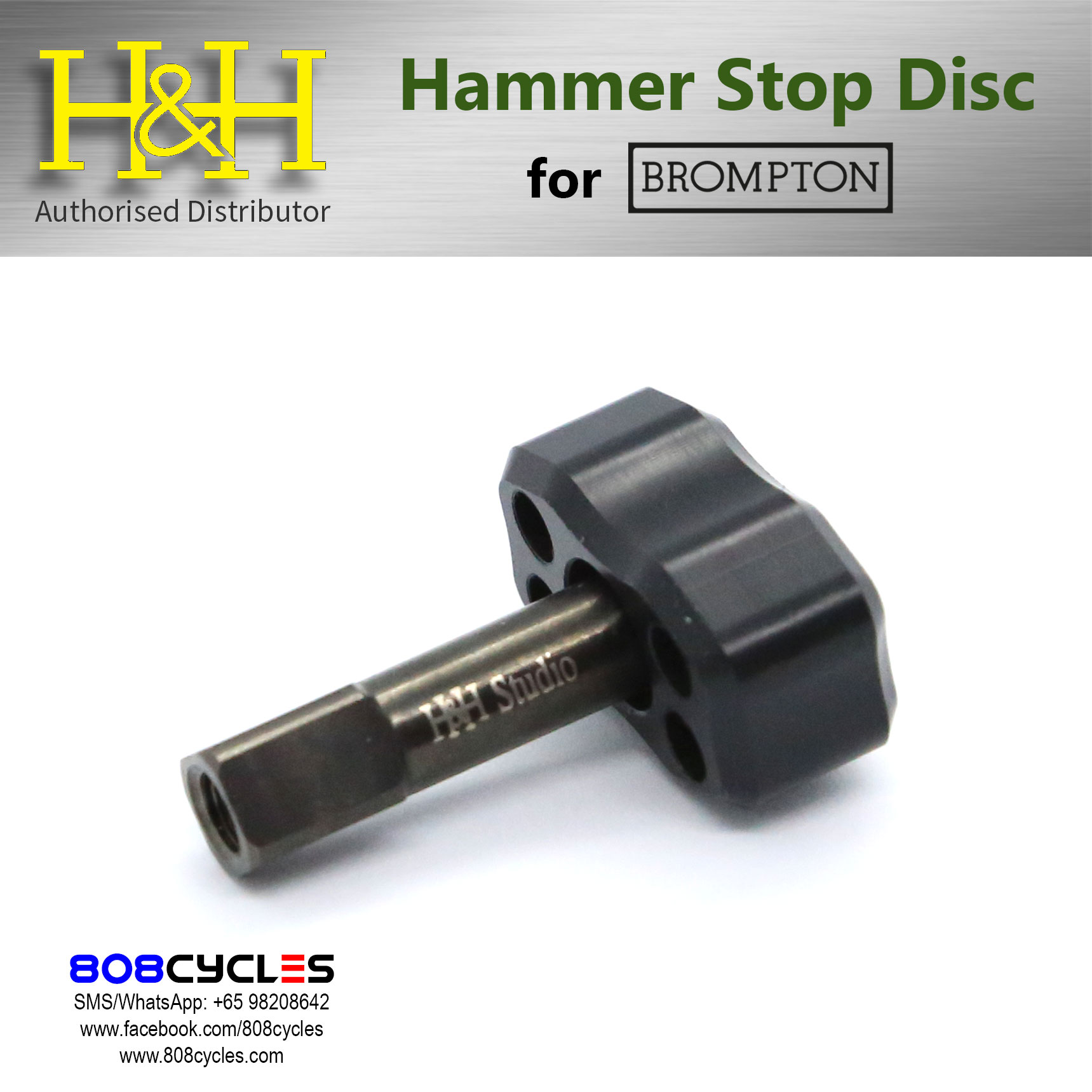 H&H "Hammer" Stop Disc for Bromptons - Image 8