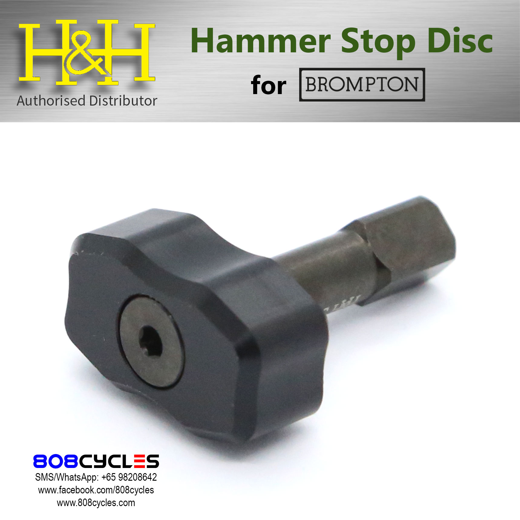 H&H "Hammer" Stop Disc for Bromptons - Image 9