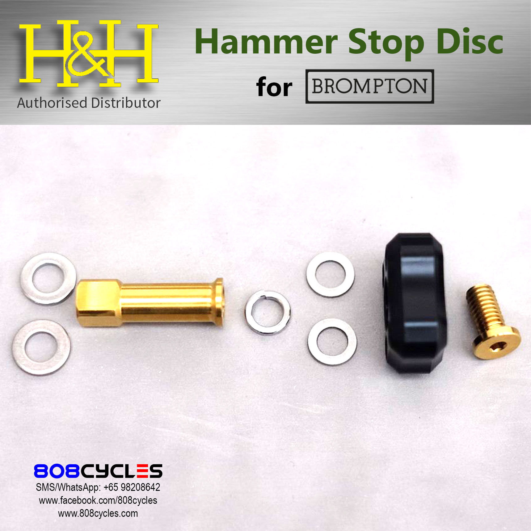 H&H "Hammer" Stop Disc for Bromptons - Image 10