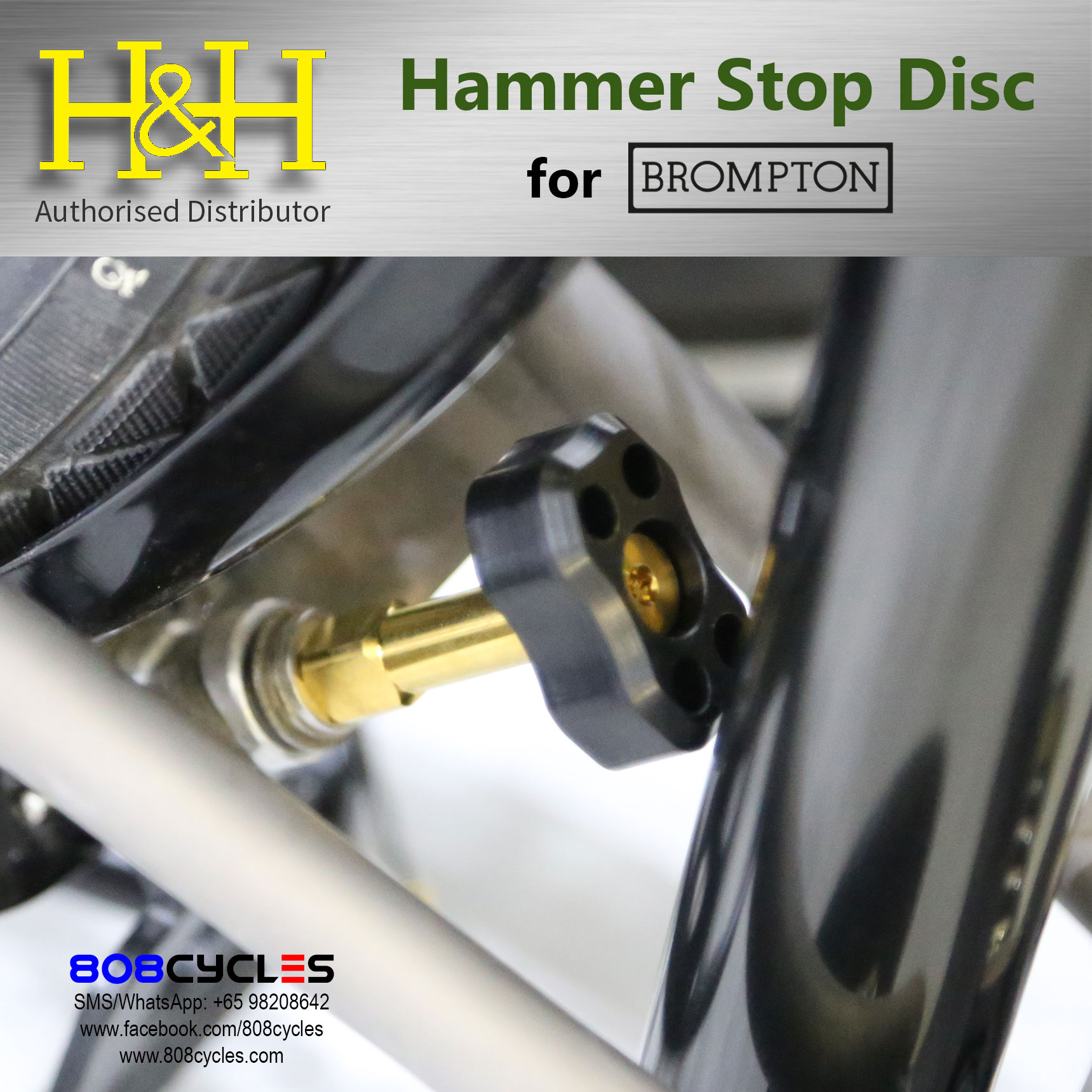 H&H "Hammer" Stop Disc for Bromptons - Image 12