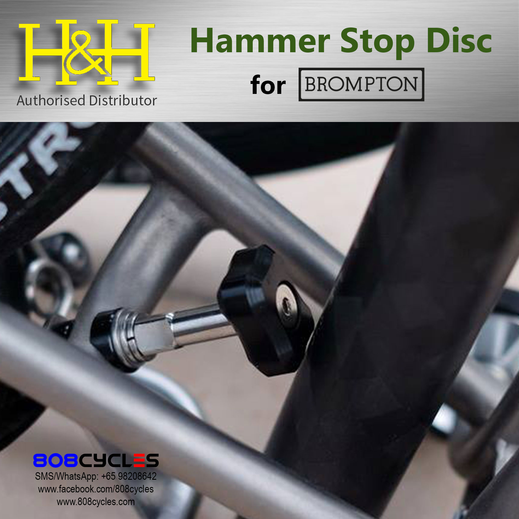H&H "Hammer" Stop Disc for Bromptons - Image 11
