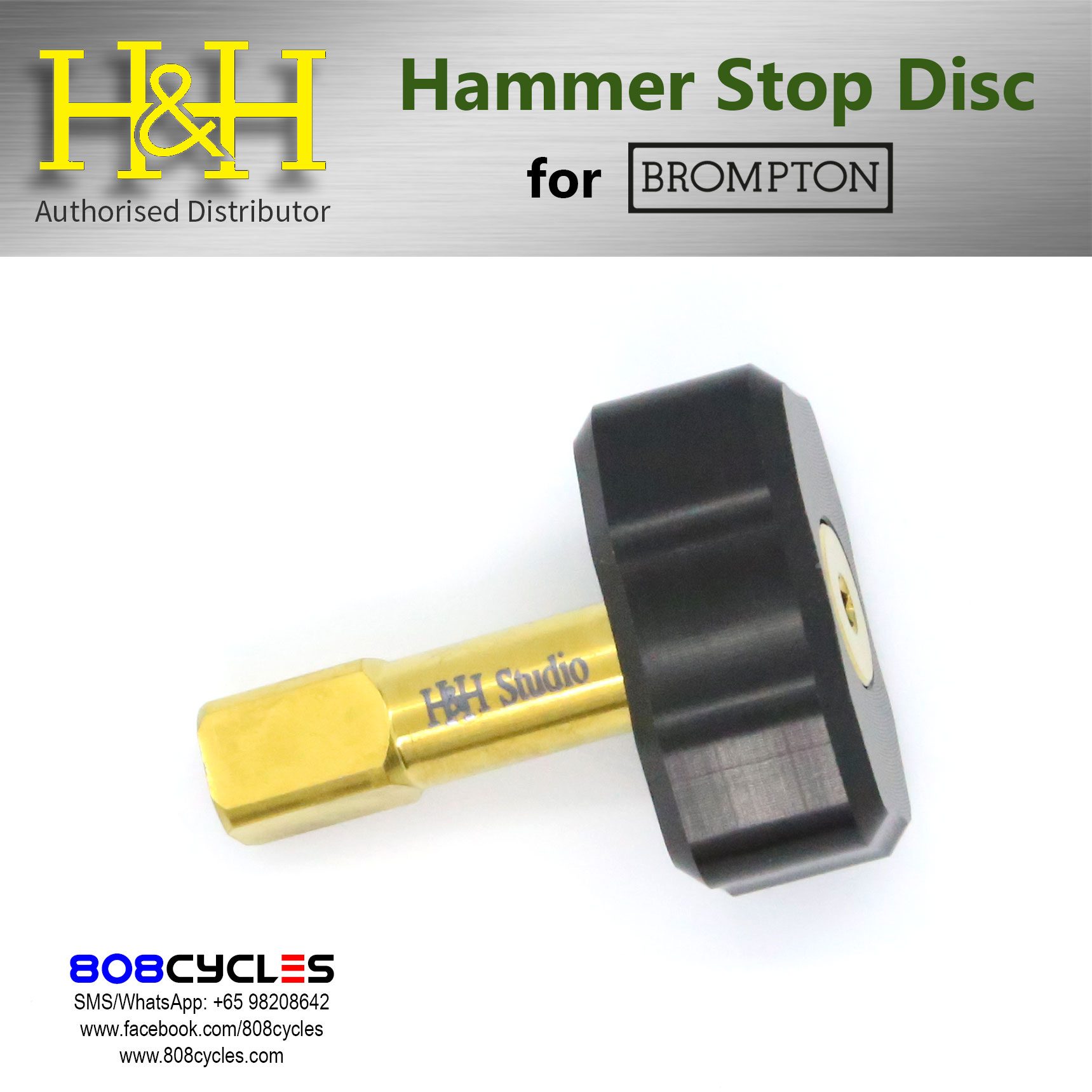 H&H "Hammer" Stop Disc for Bromptons - Image 14