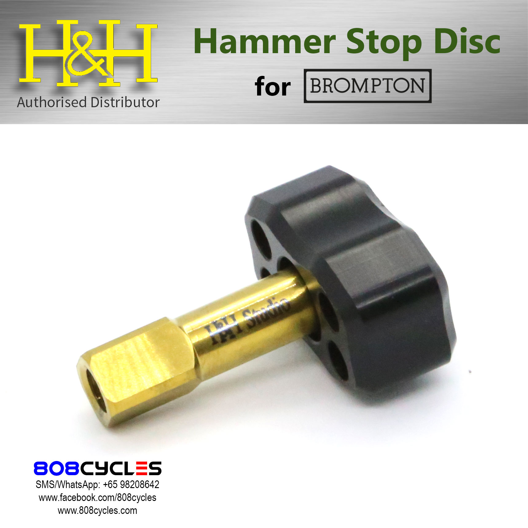 H&H "Hammer" Stop Disc for Bromptons - Image 15