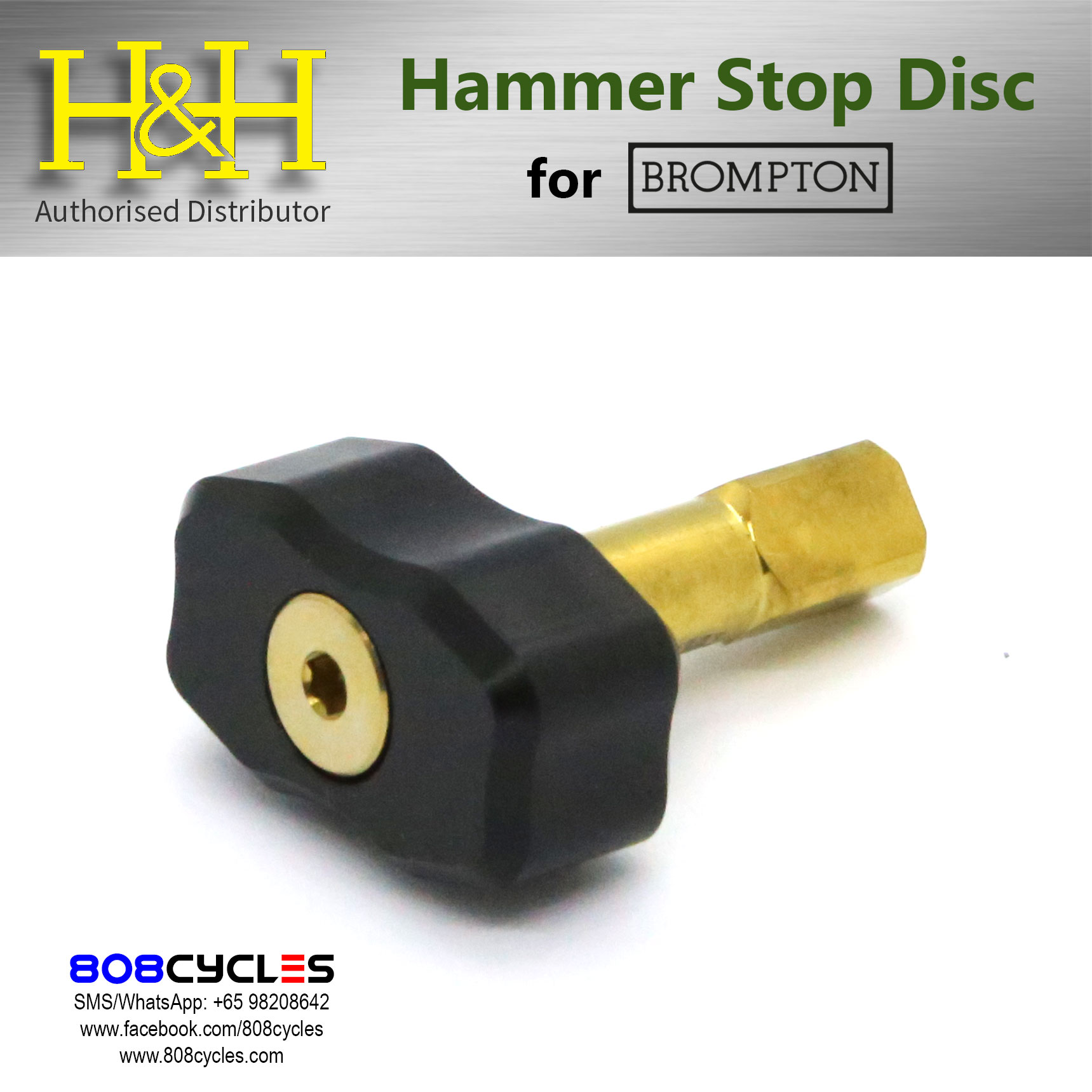 H&H "Hammer" Stop Disc for Bromptons - Image 13