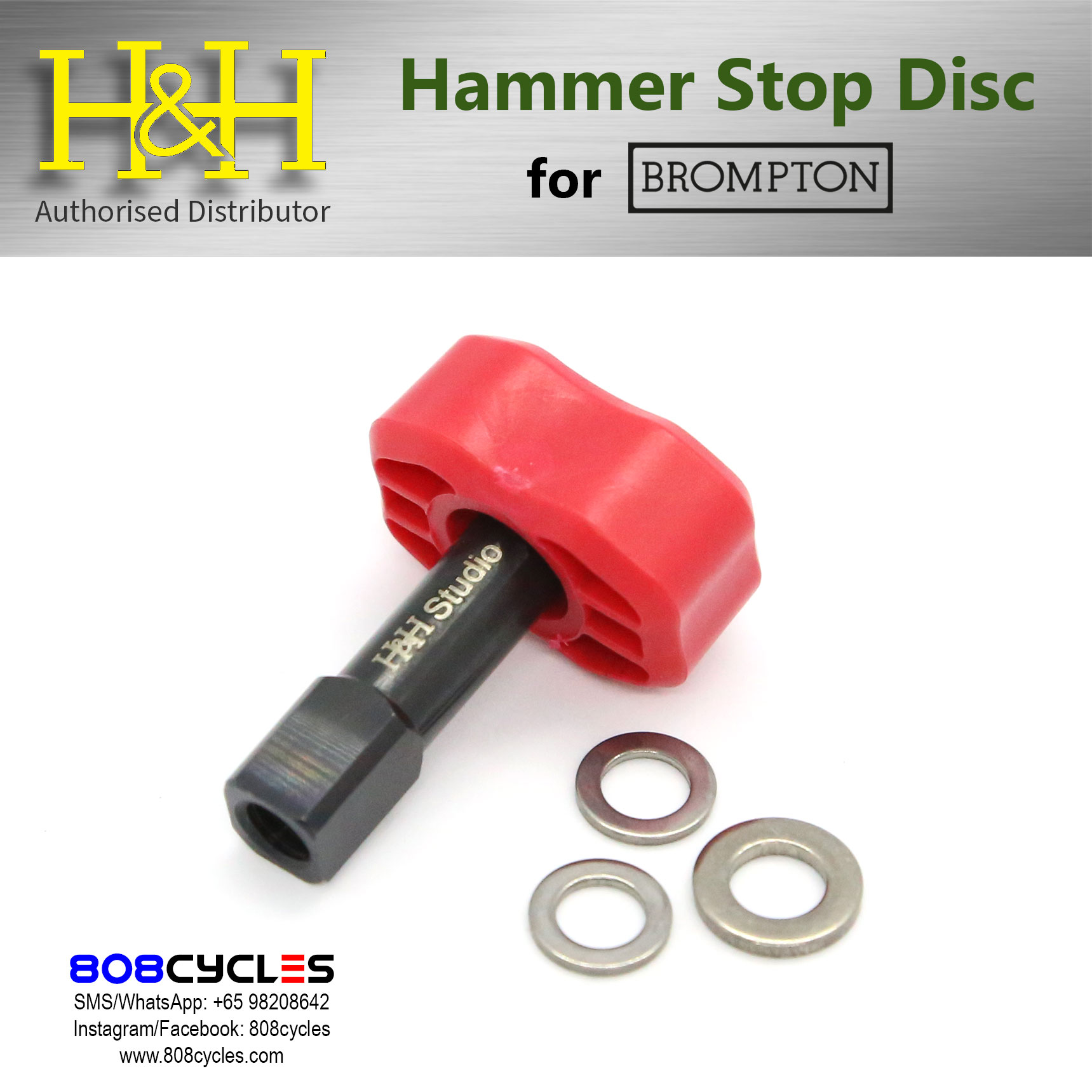H&H "Hammer" Stop Disc for Bromptons - Image 17