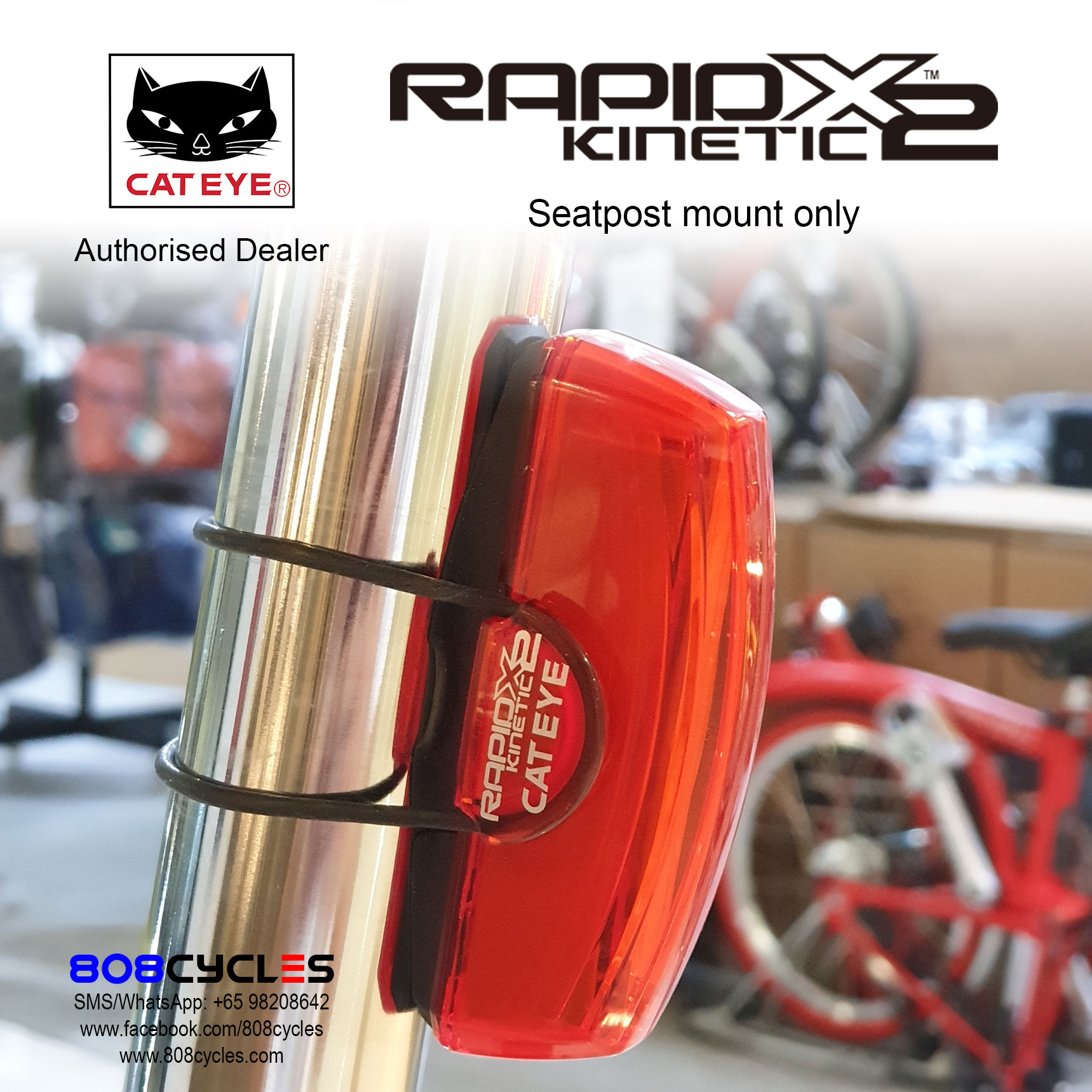 Cateye RapidX2 Kinetic Rear Light - Image 2