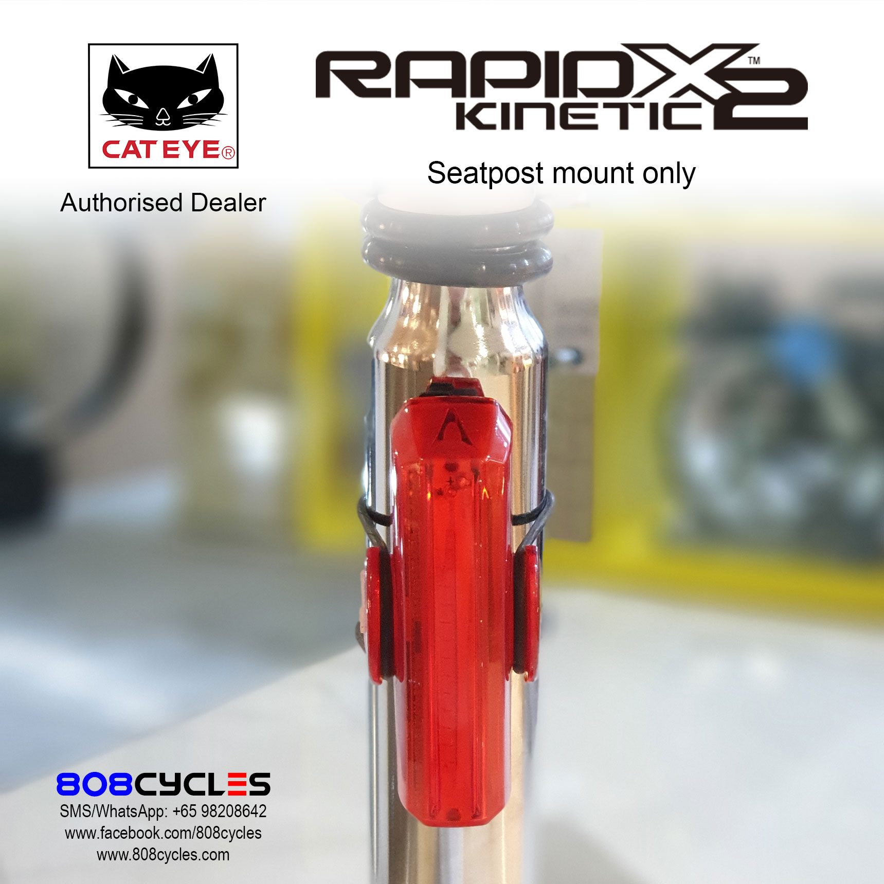 Cateye RapidX2 Kinetic Rear Light - Image 3