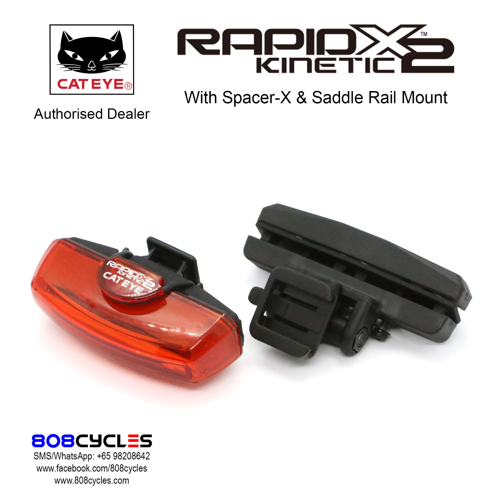 Cateye RapidX2 Kinetic Rear Light - Image 9