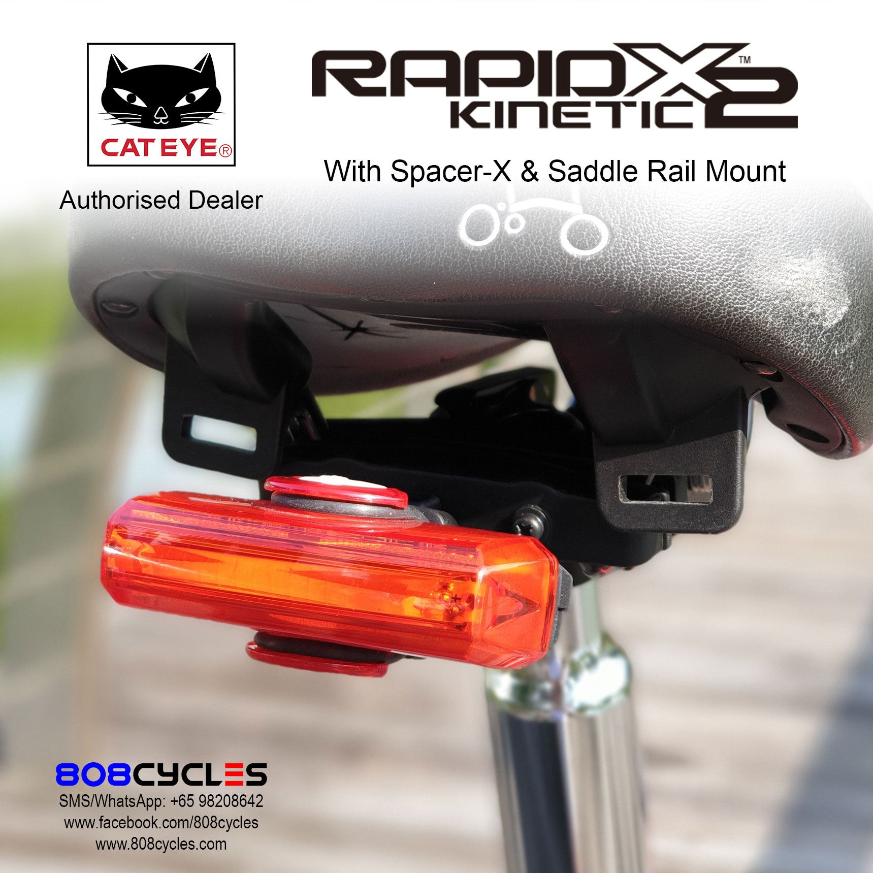 Cateye RapidX2 Kinetic Rear Light - Image 10