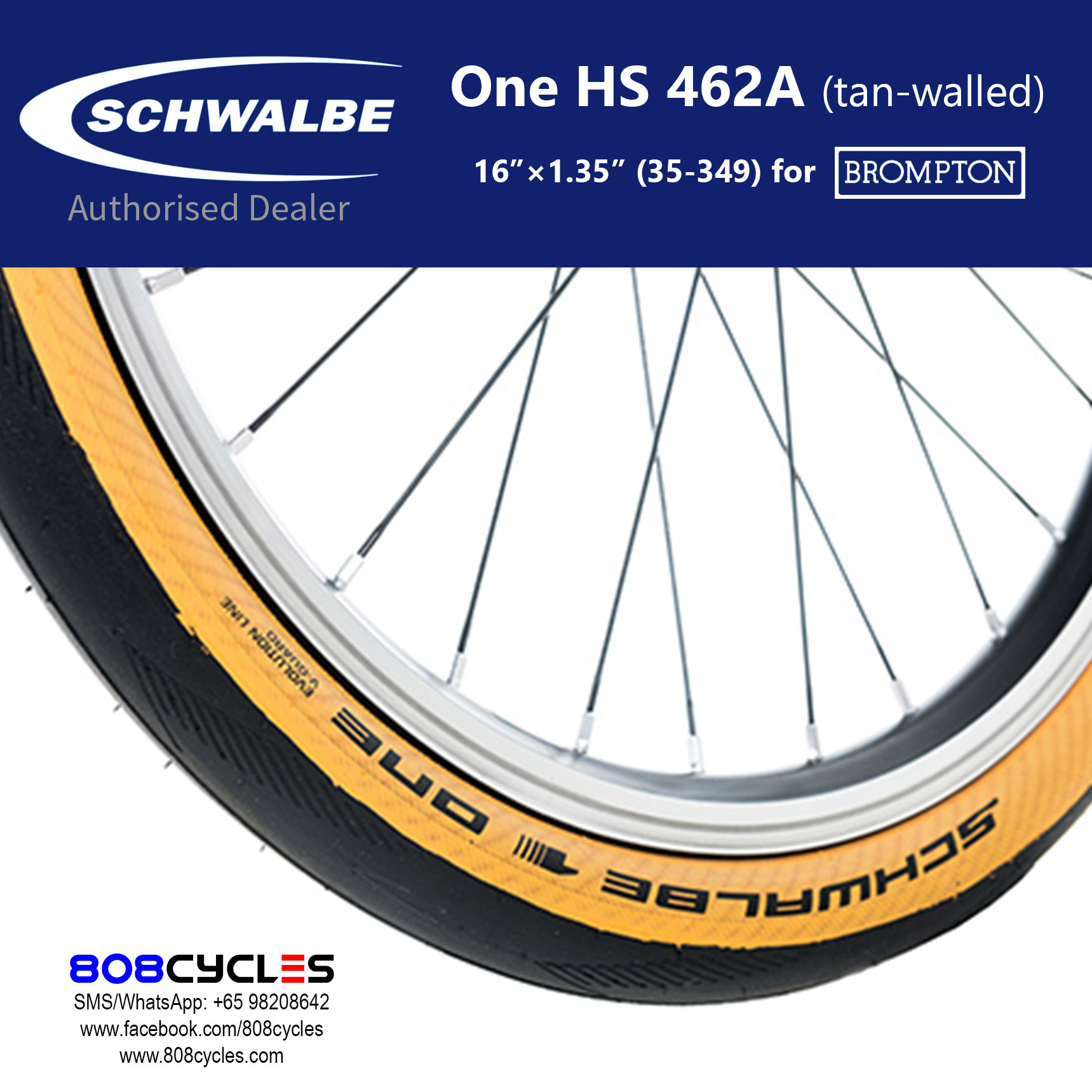 Schwalbe One 35-349 Folding Tyre for Brompton – Tanwall - Image 4