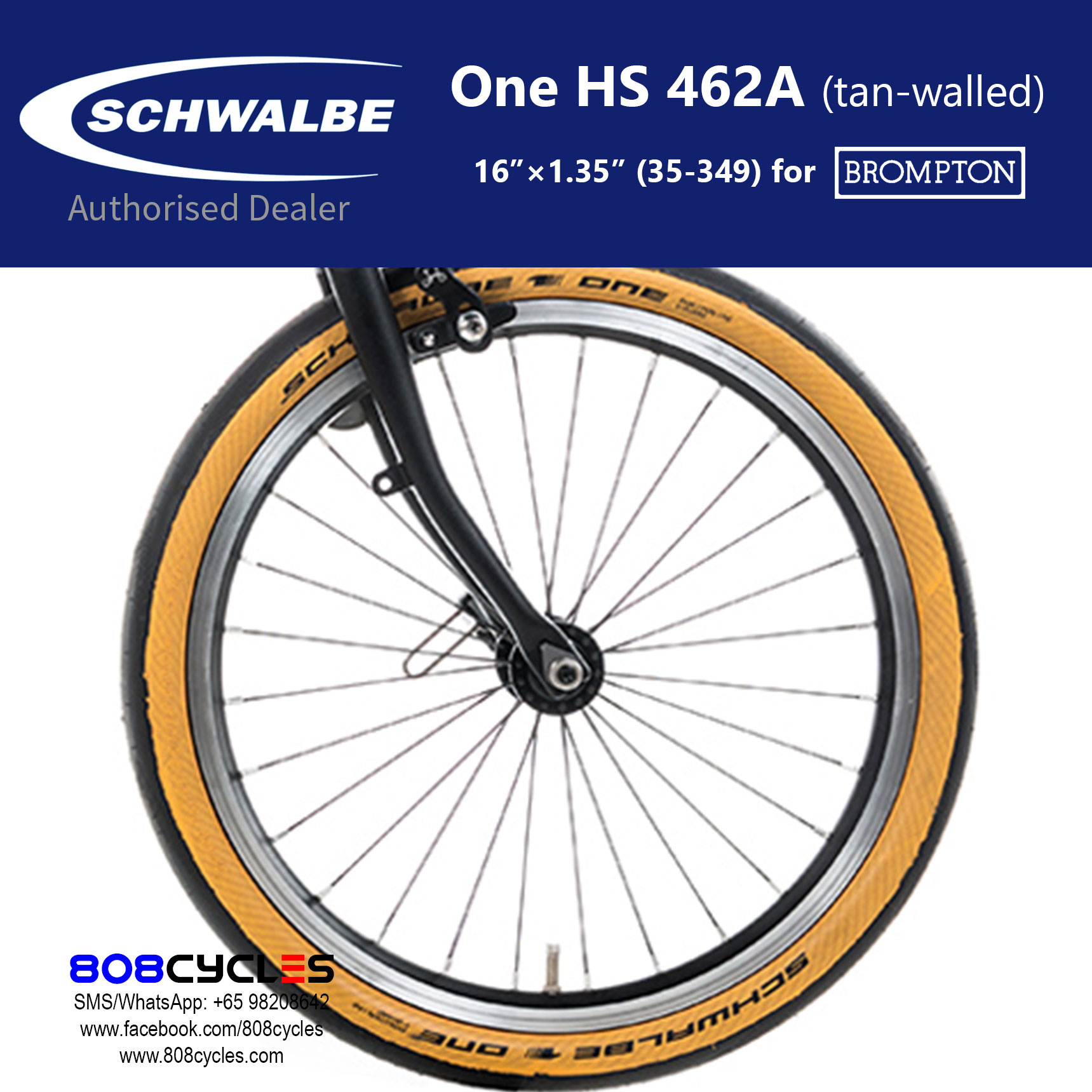 Schwalbe One 35-349 Folding Tyre for Brompton – Tanwall - Image 5