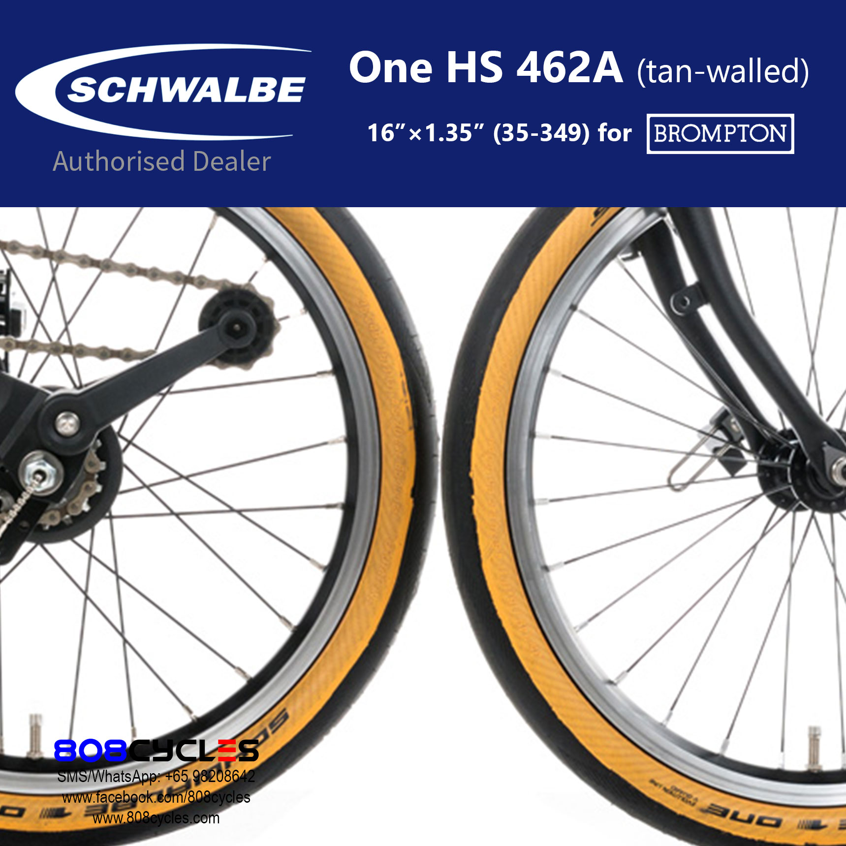 Schwalbe One 35-349 Folding Tyre for Brompton – Tanwall - Image 6