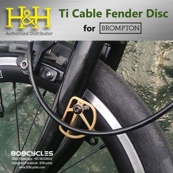 H&H Titanium Cable Fender Disc for Brompton