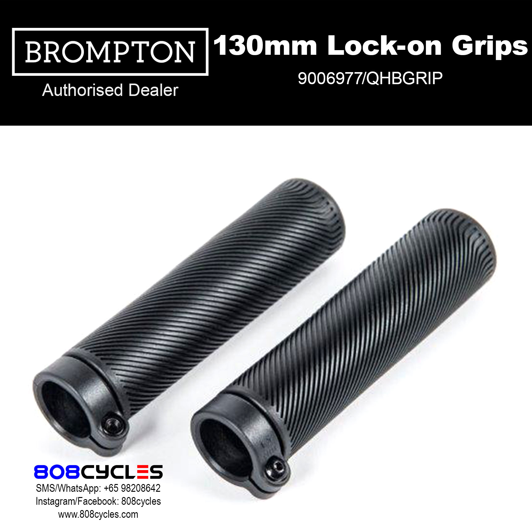 BROMPTON 130mm Lock-on Grips (post-2017)