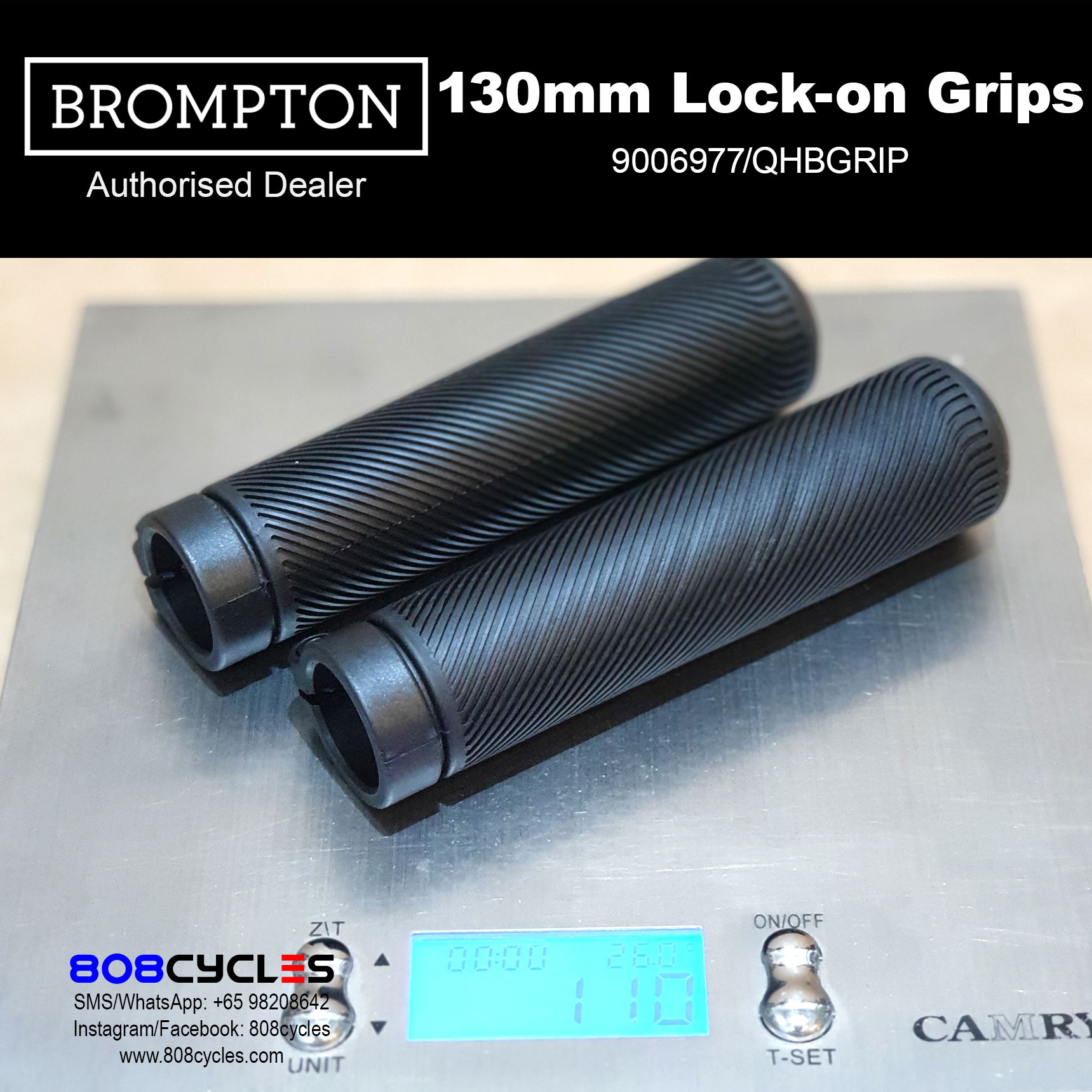 BROMPTON 130mm Lock-on Grips (post-2017) - Image 3