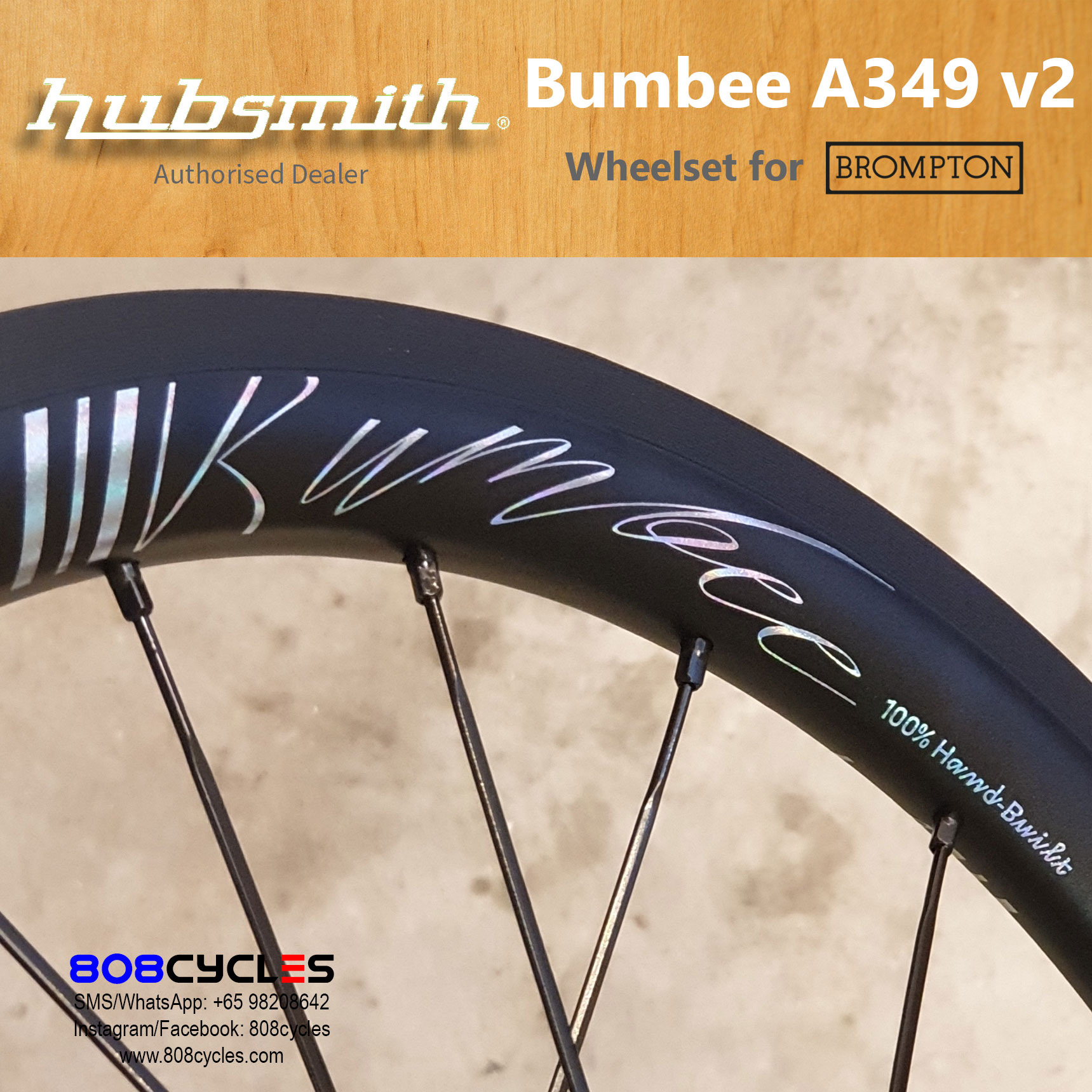 Hubsmith A349 Bumbee (v2) 2-speed wheelset for Bromptons - Image 7