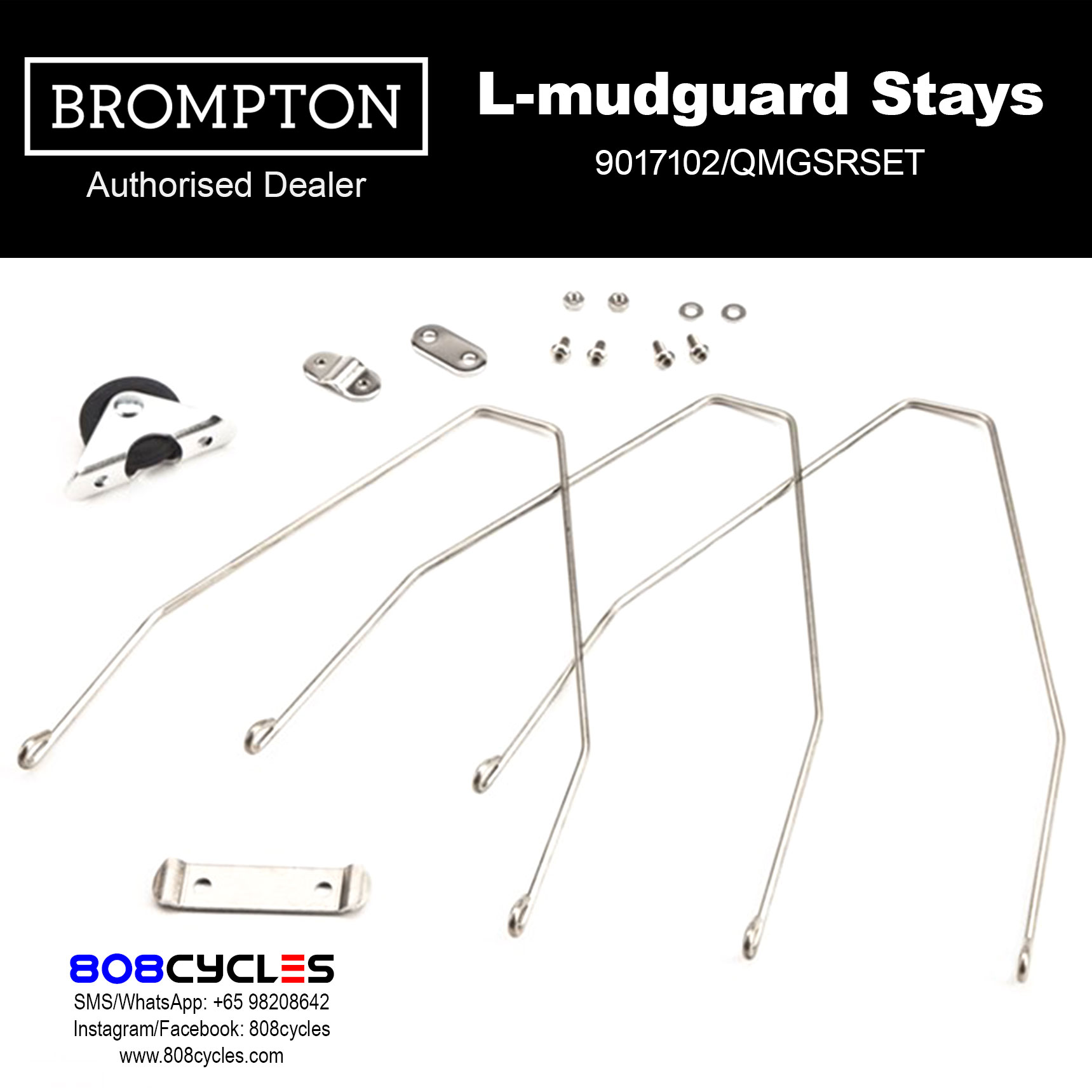 BROMPTON L-Mudguard Stay Set (Steel)