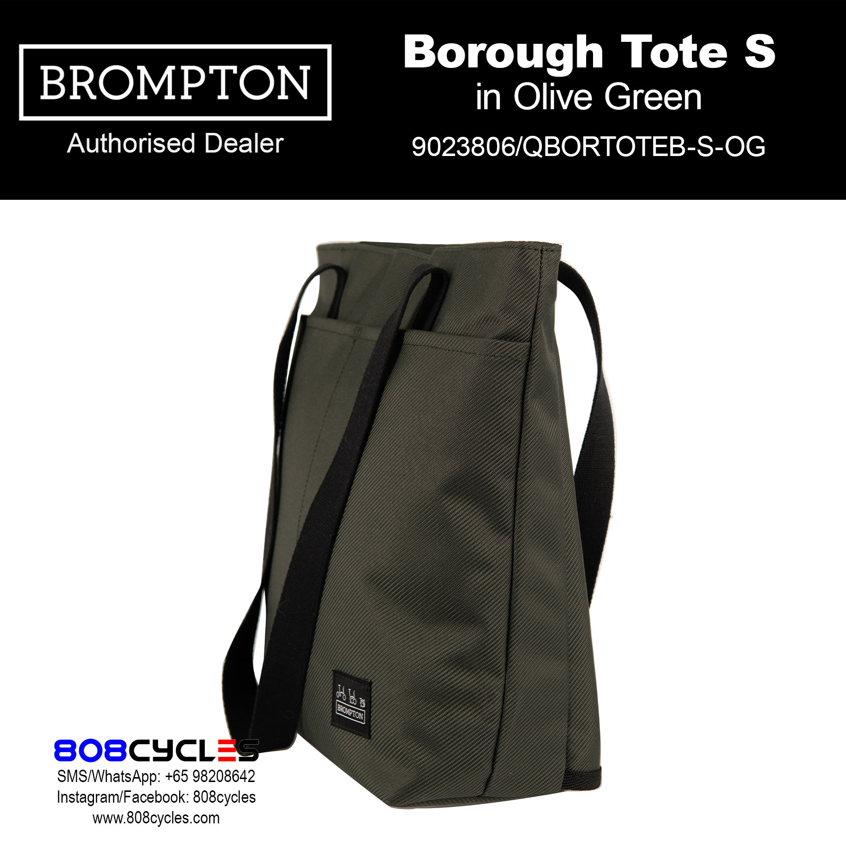 Brompton Borough Tote Bag Small 9L – Olive Green - Image 3