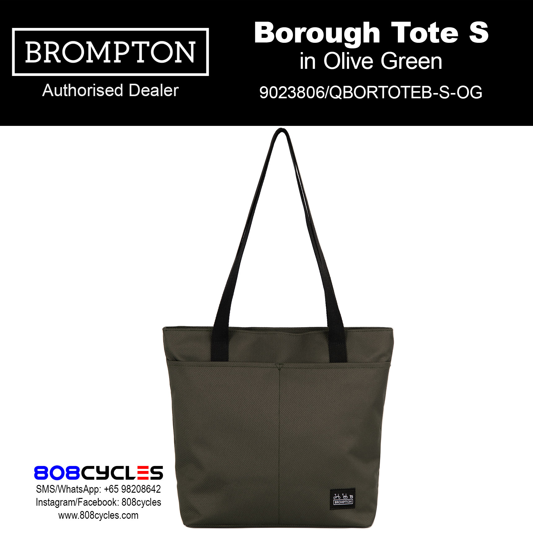 Brompton Borough Tote Bag Small 9L – Olive Green - Image 4