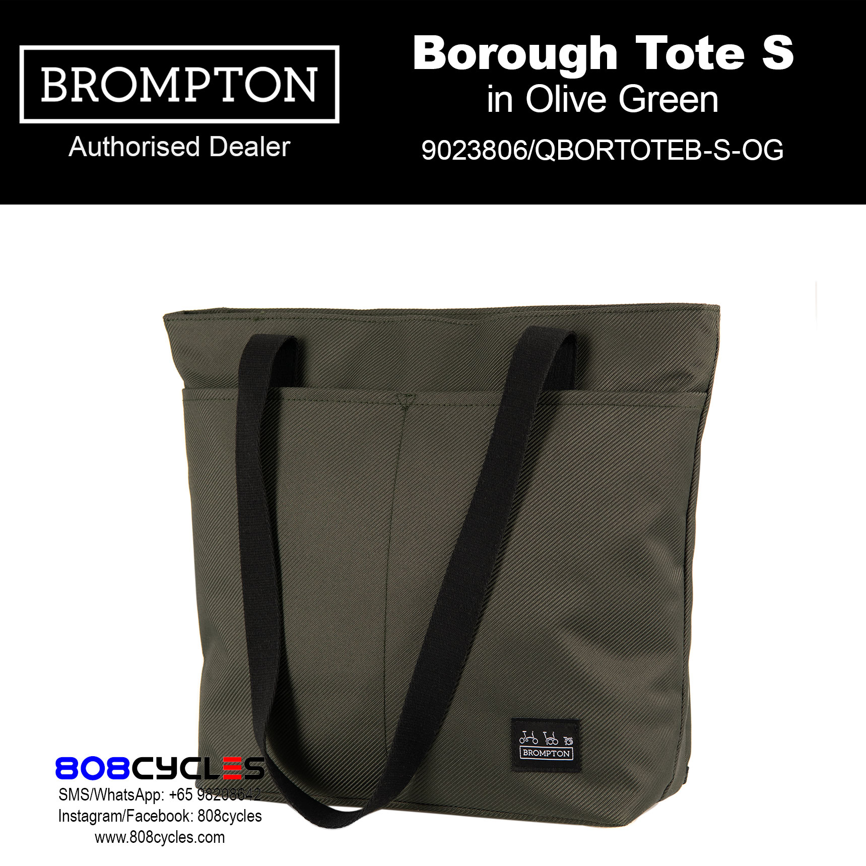 Brompton Borough Tote Bag Small 9L – Olive Green - Image 6