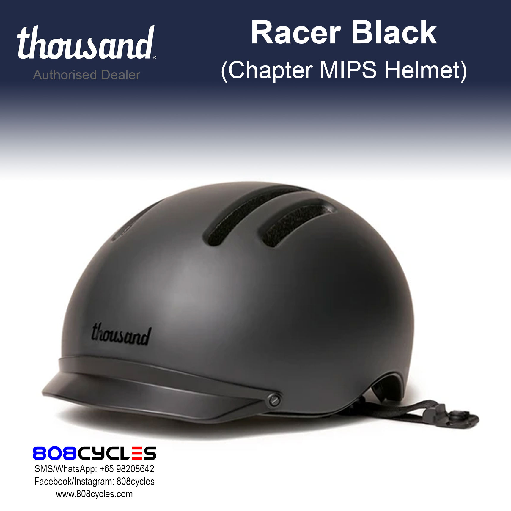 Thousand Chapter MIPS Bike Helmet – Racer Black
