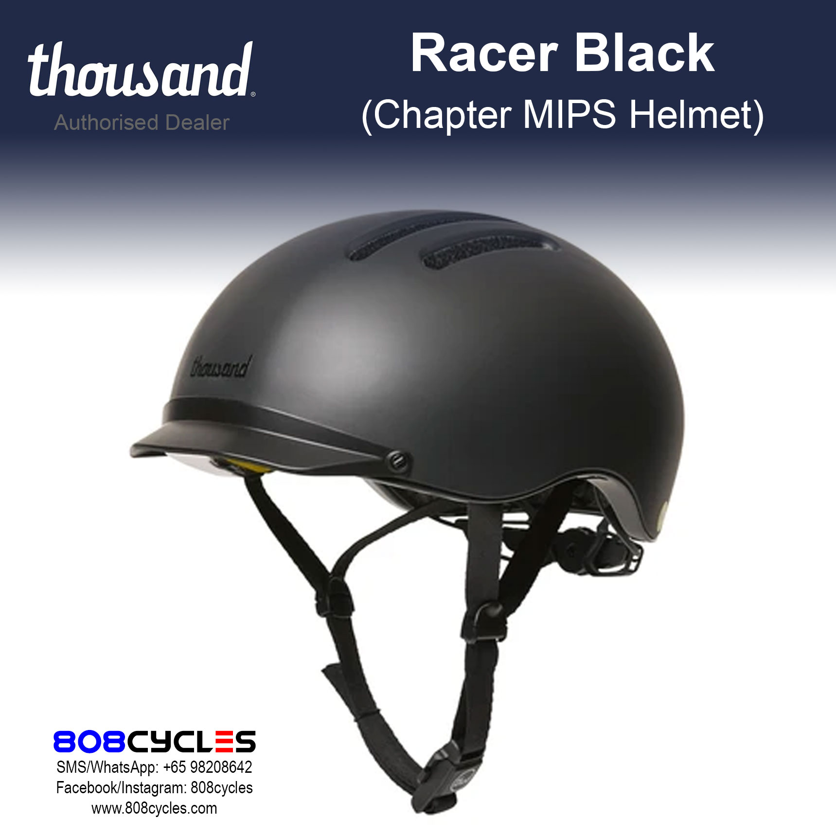 Thousand Chapter MIPS Bike Helmet – Racer Black - Image 5