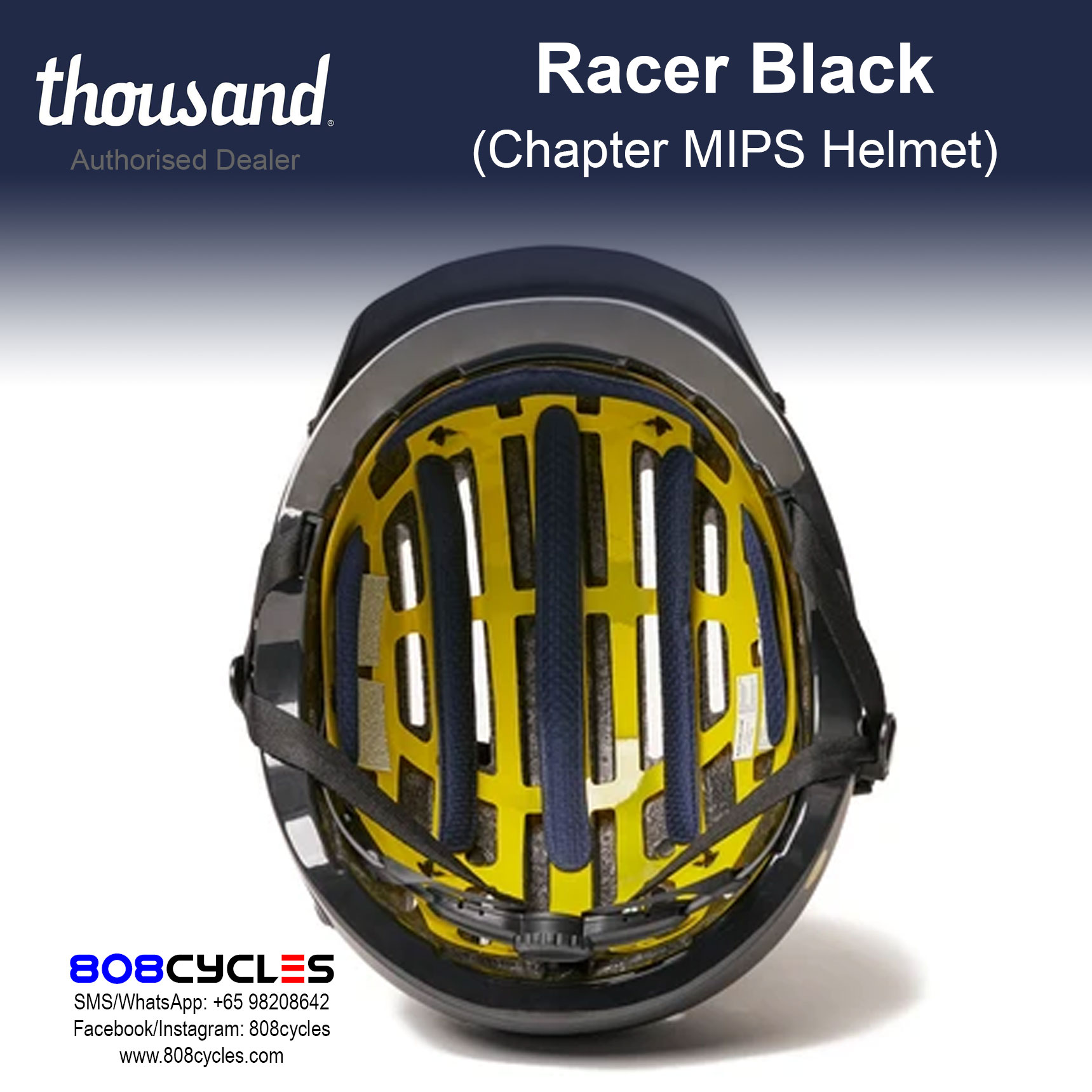 Thousand Chapter MIPS Bike Helmet – Racer Black - Image 8