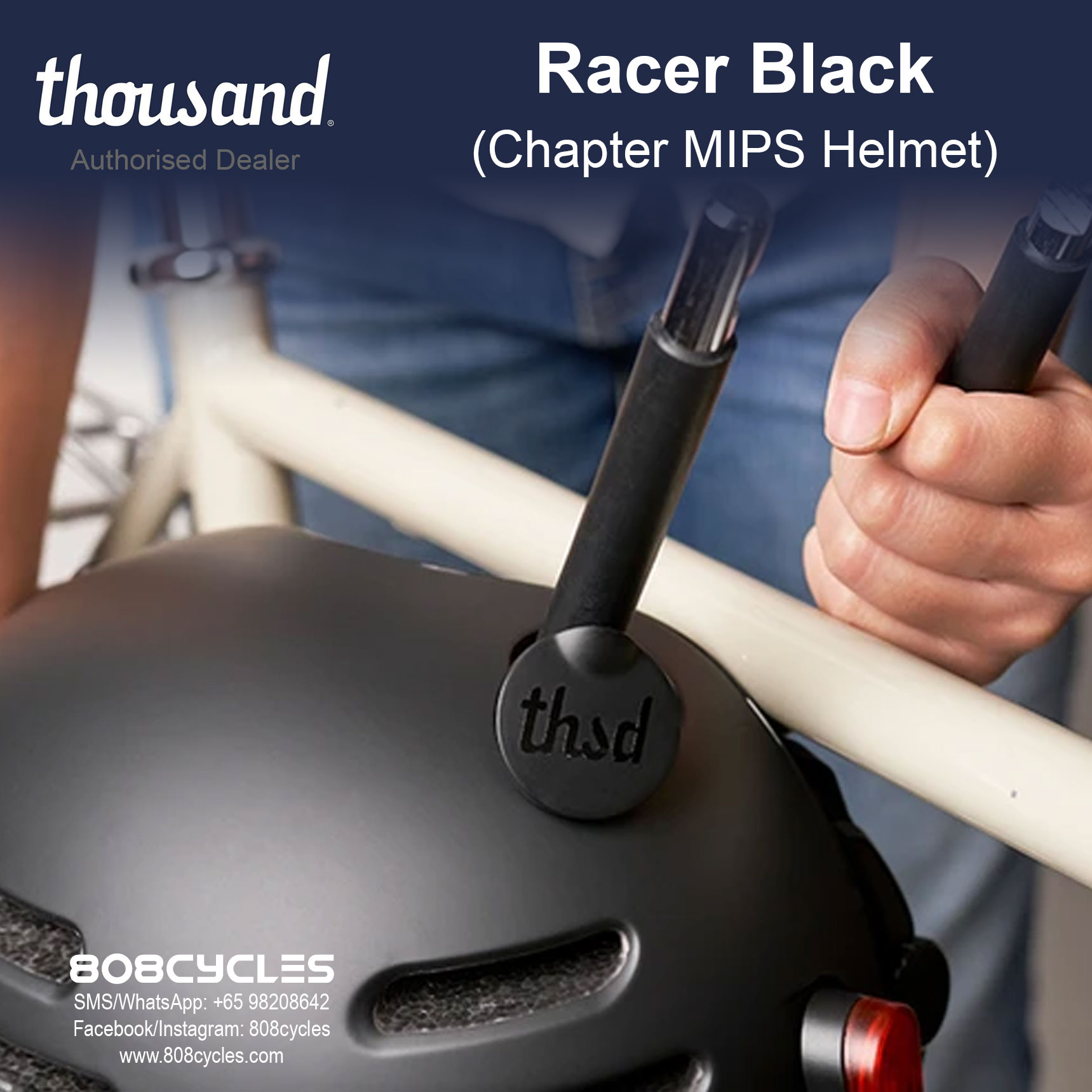 Thousand Chapter MIPS Bike Helmet – Racer Black - Image 13