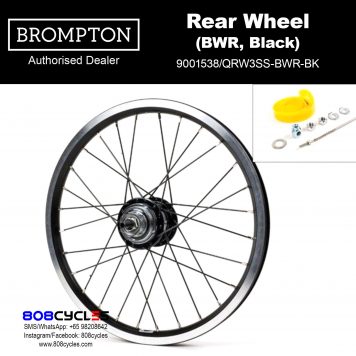BROMPTON Rear Wheel (BWR, Black)