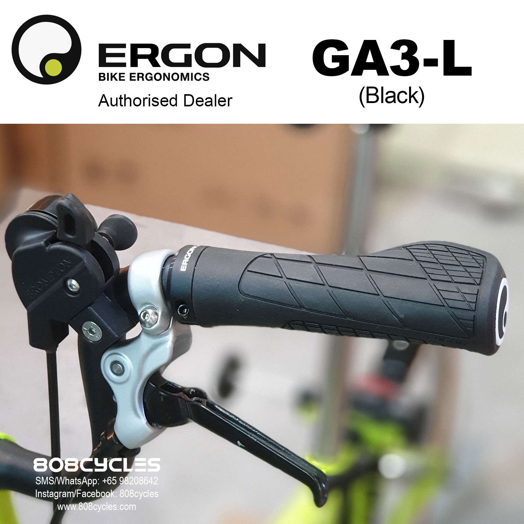 Ergon GA3-L Grips (Black) - Image 2