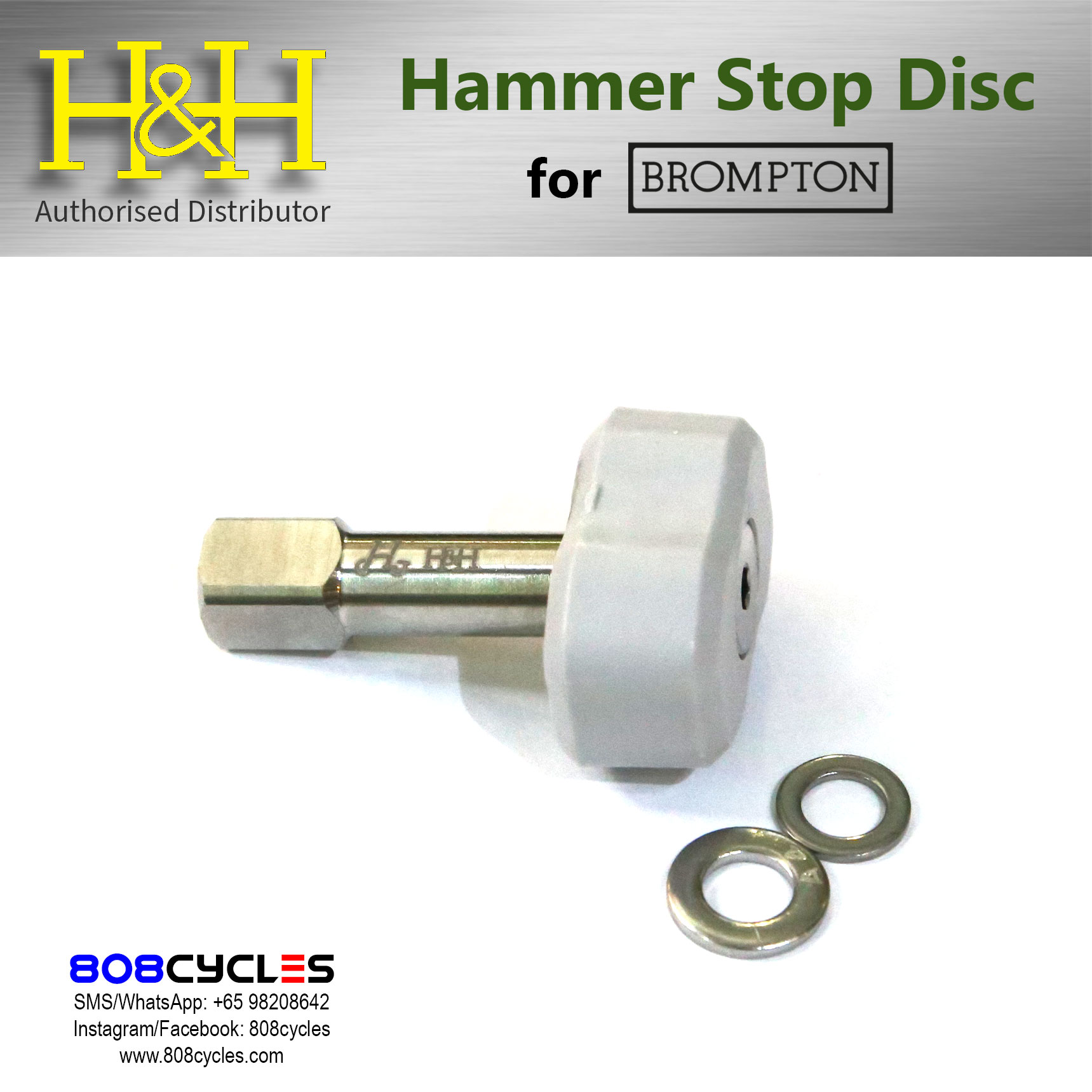H&H "Hammer" Stop Disc for Bromptons - Image 18