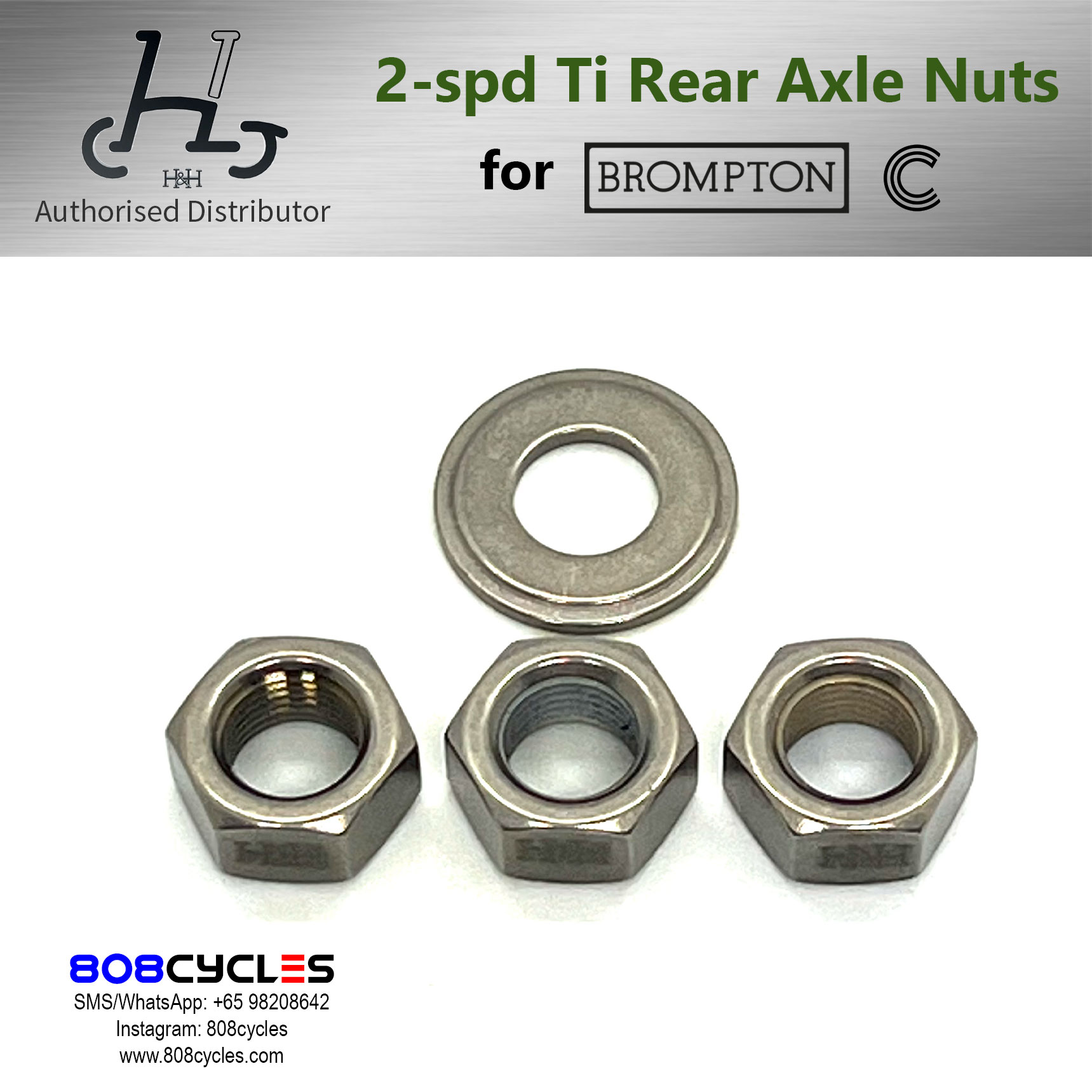 H&H 2-speed Rear Axle Ti Nuts - Image 2