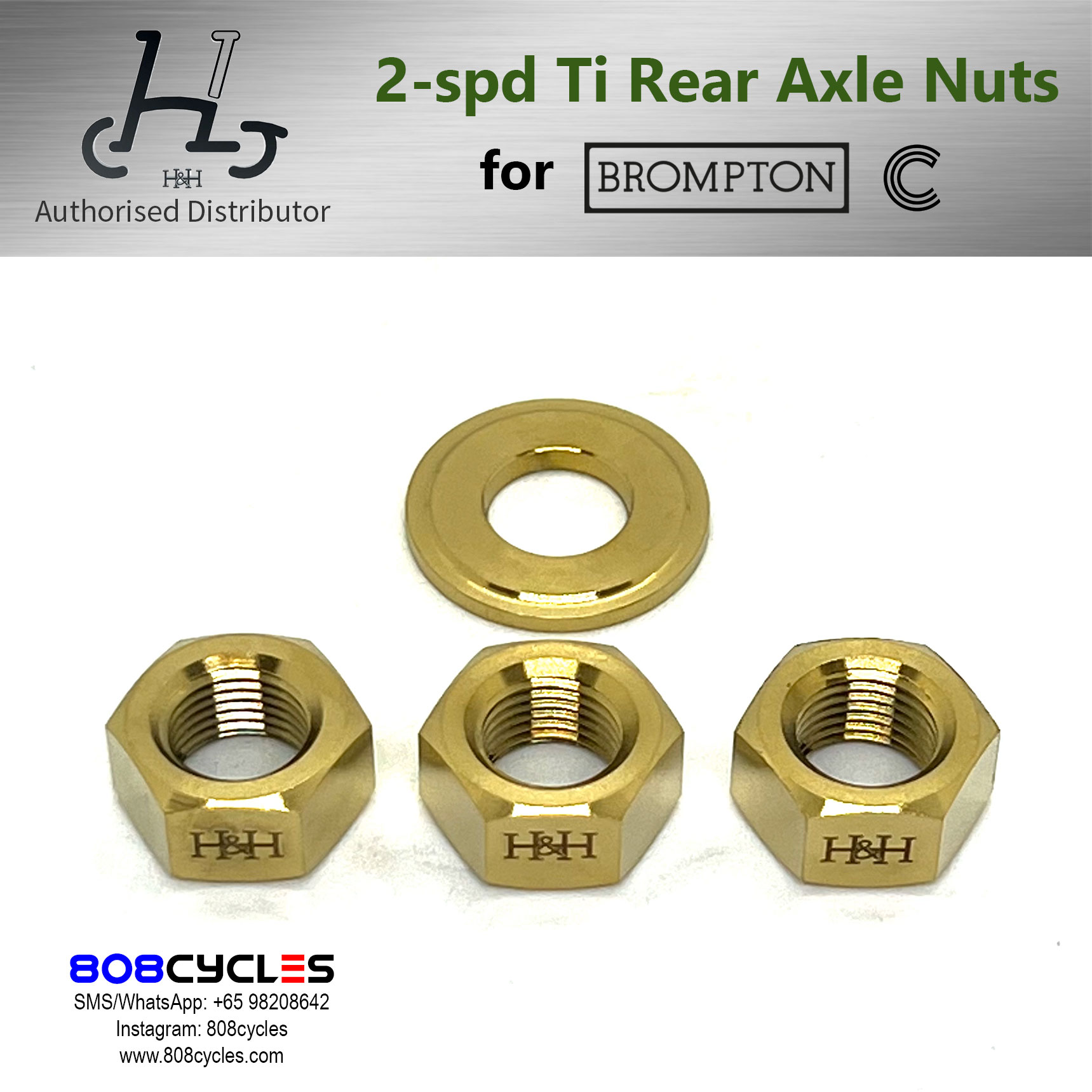 H&H 2-speed Rear Axle Ti Nuts - Image 3